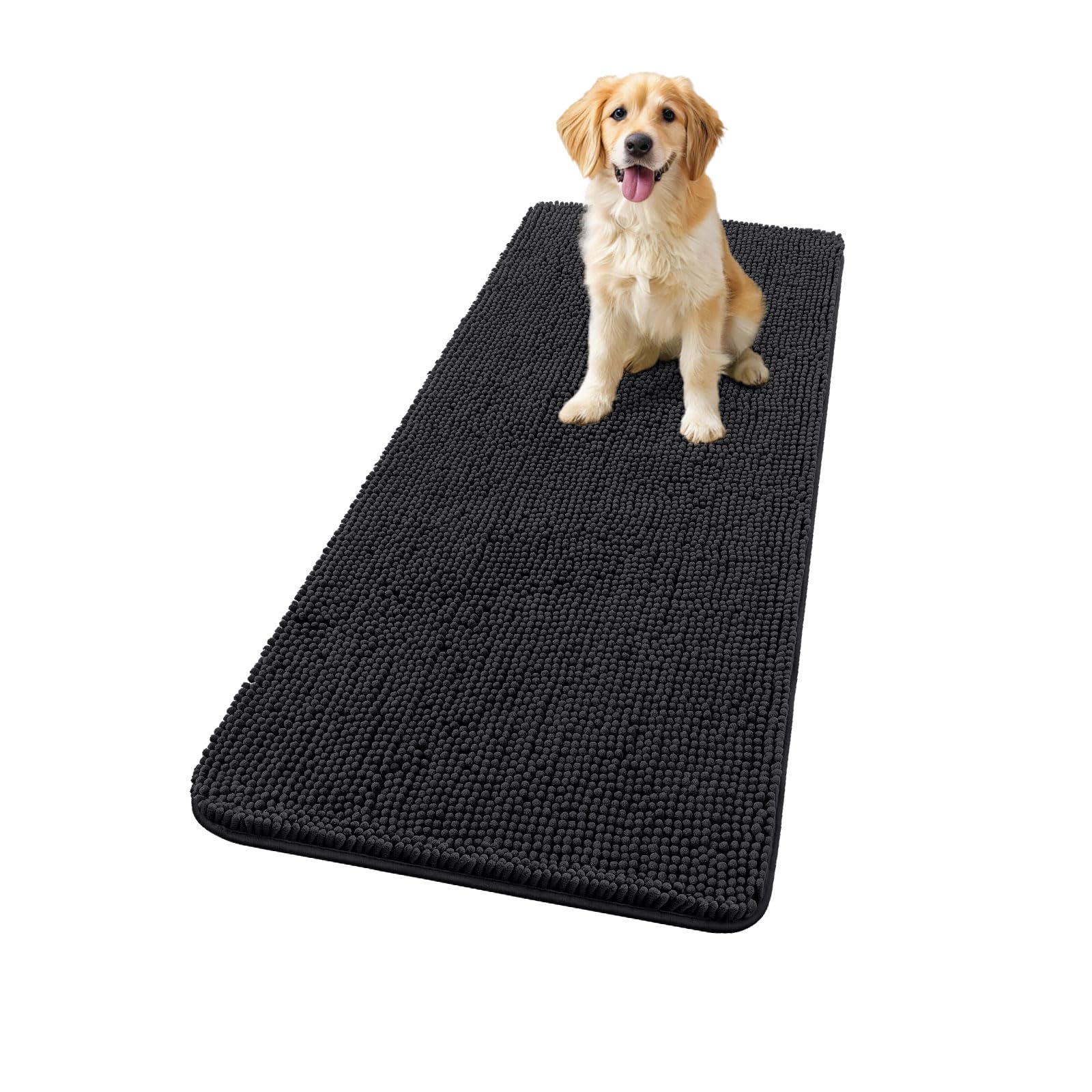 Smiry Dog Bed Mat 47X24, Ultra Soft Non-Slip Washable Quick Dry Chenille Dog Sleeping Mattress For Large Jumbo Medium Small Dogs