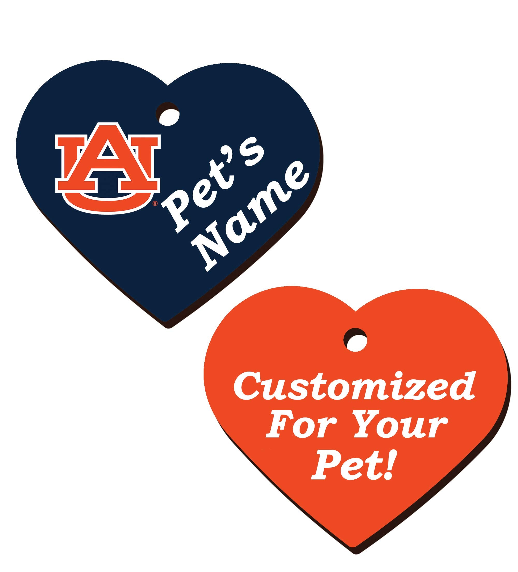 Ncaa Officially Licensed 2-Sided Pet Id Tag For Dogs & Cats Personalized For Your Pet (Auburn)