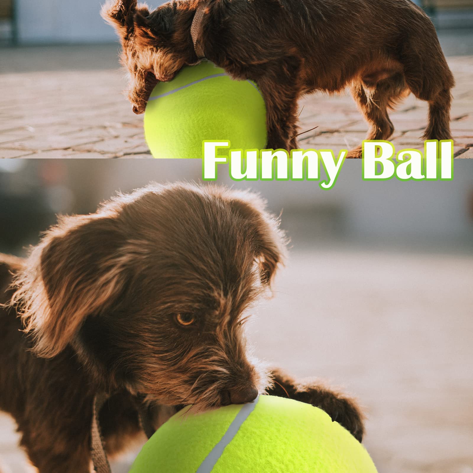 Large Dog Tennis Ball,9.5' Giant Doy Sport Ball Toy,Pet Birthday Gifts Interactive Dog Toys For Small Medium Large Dog