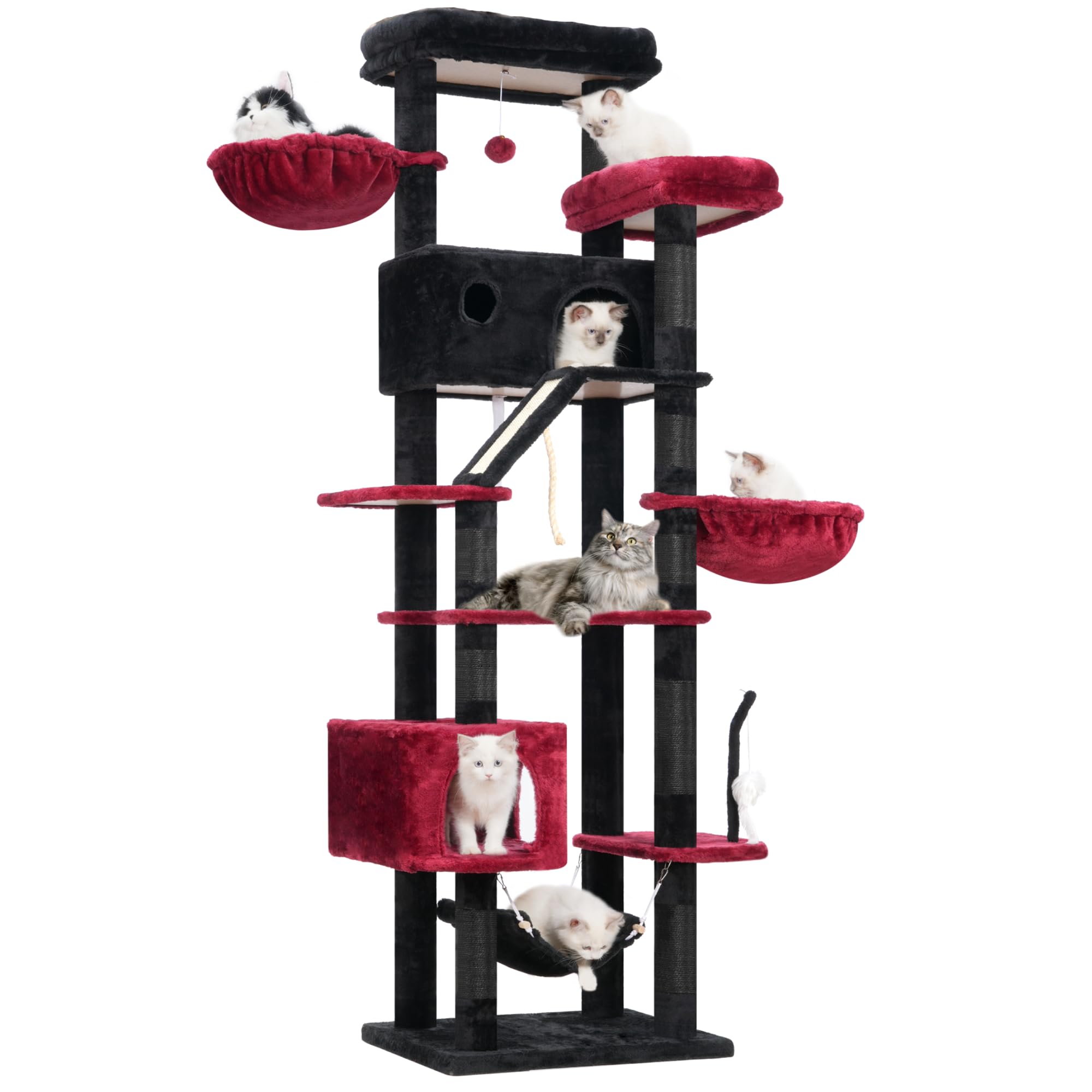 Gitelsnour Gothic Cat Tree For Large Cats, 78.7''(200Cm) Tall Cat Tower For Indoor Cats Multiple Cats With Large Top Perch, Cat 
