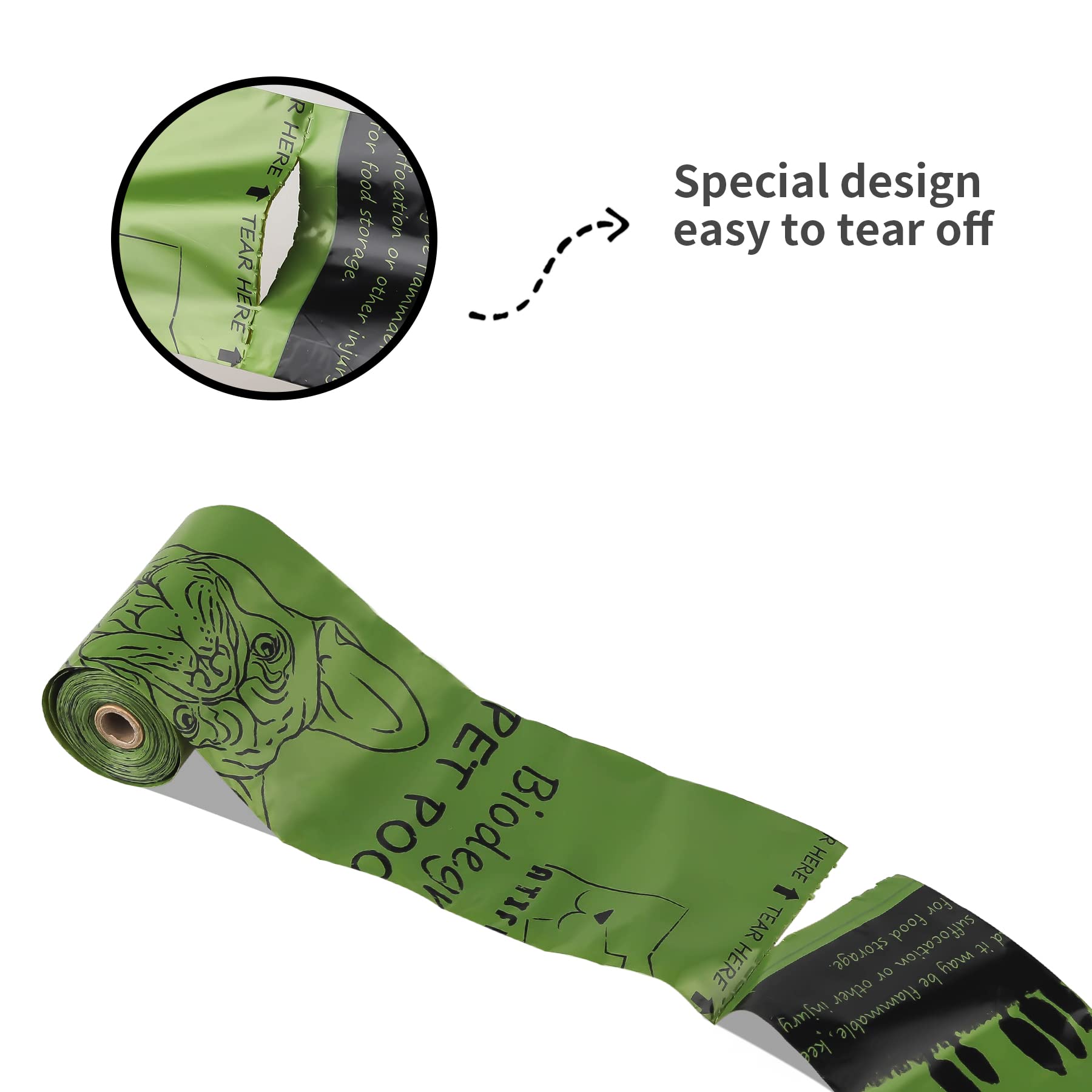 Atifbop Biodegradable Dog Poop Bags 150 Counts 10 Rolls With One Free Dispenser, Thicken And Earth-Friendly Dog Poop Bag Holder (Scented)