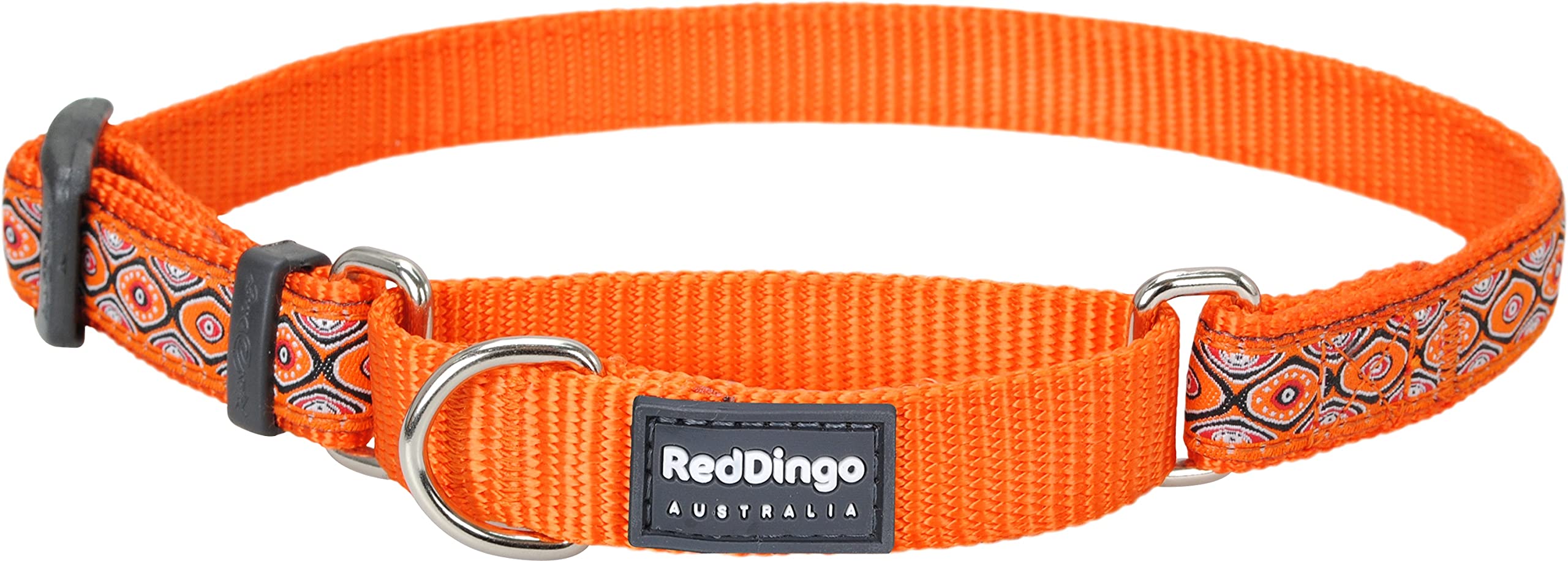 Red Dingo Martingale Snake Eyes 15mm Choke Collar, Small/Medium, Orange