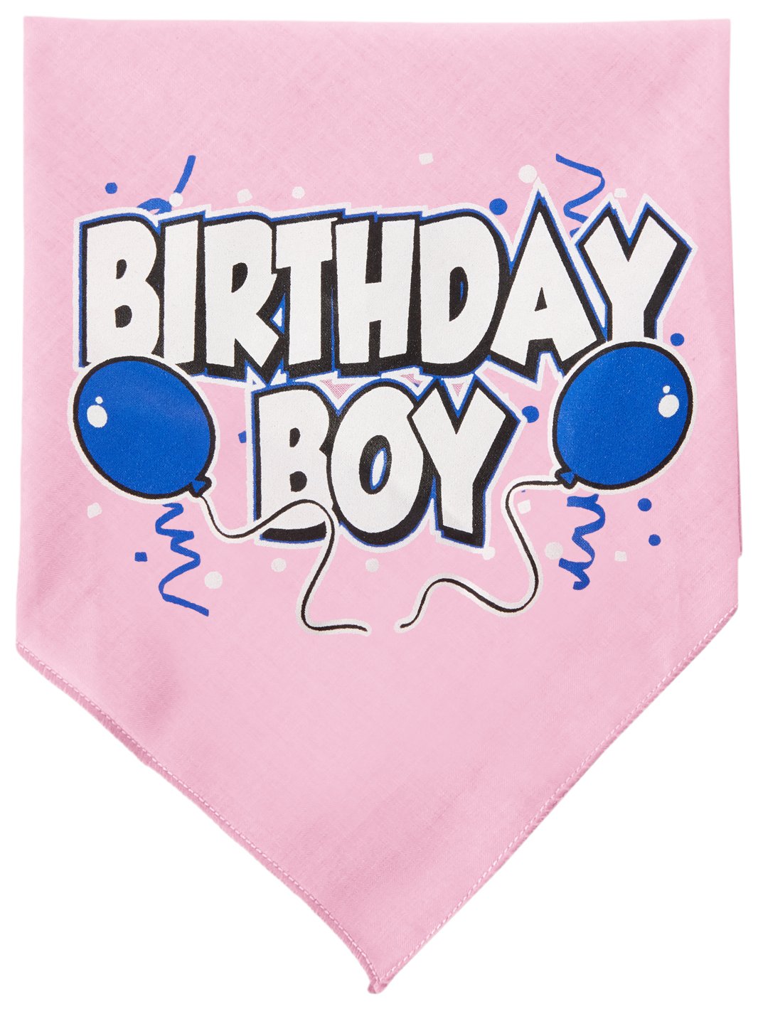 Pet and Dog Bandana Screen Printed, &quot;Birthday Girl -or- &quot;Birthday Boy&quot; Light Pink Birthday Boy (Small)