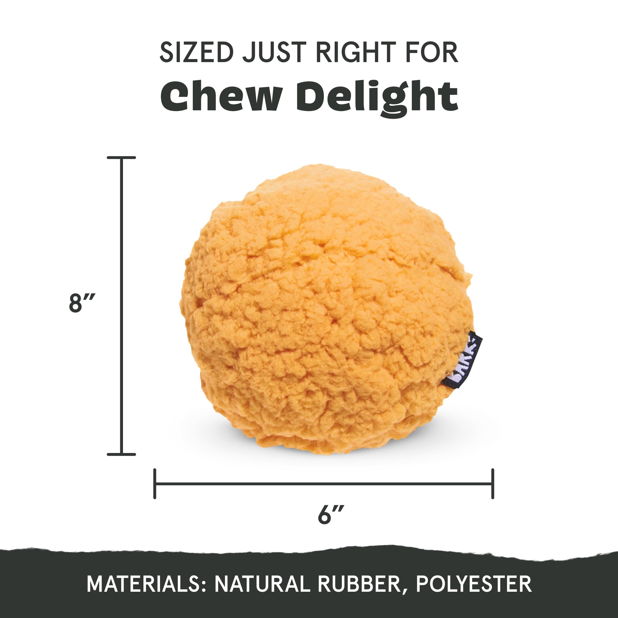 Barkbox Cheeze Brawl Super Chewer Plush Toy With Hard Core Center, Large