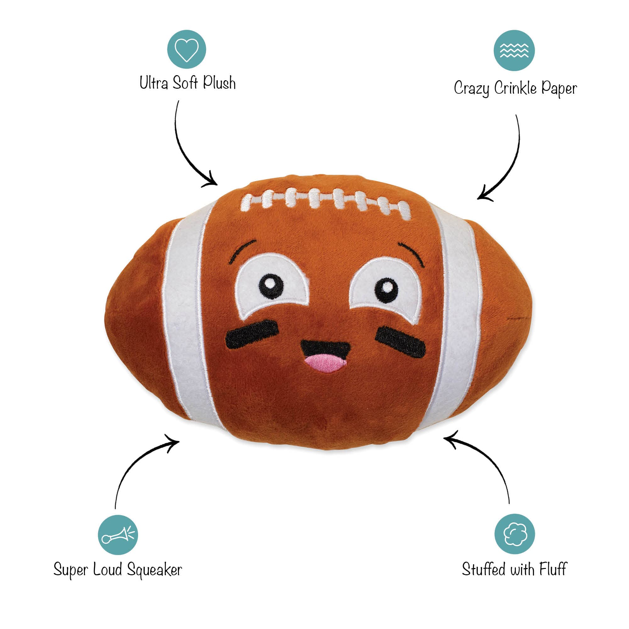 Fringe Studio Plush Dog Toy, I Wanna Be A Baller, Pet Shop Collection (289885)
