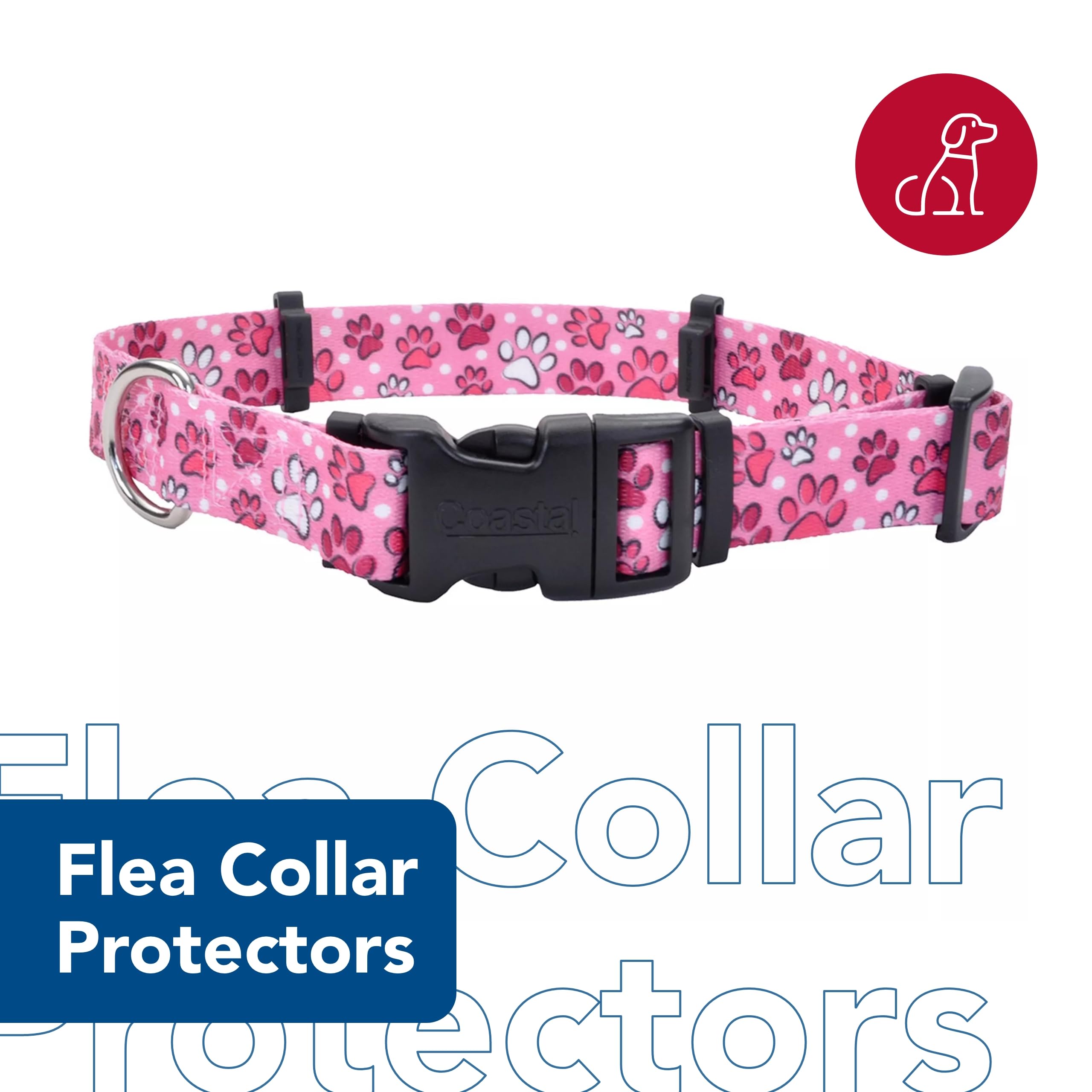 Coastal Pet SecureAway Collar Protector for Flea Collars - Adjustable pet Accessory - Protective Flea Collar for Dogs & Puppy -