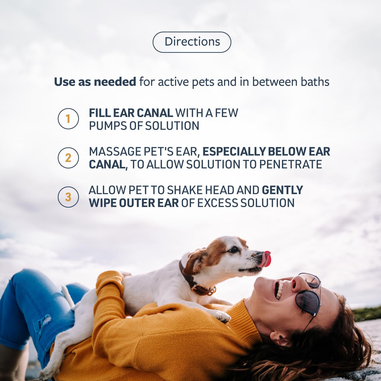 Veterinary Formula Clinical Care Ear Therapy, 4 oz. - Cat and Dog Ear Cleaner to Help Soothe Itchiness and Cleans The Ear Canal