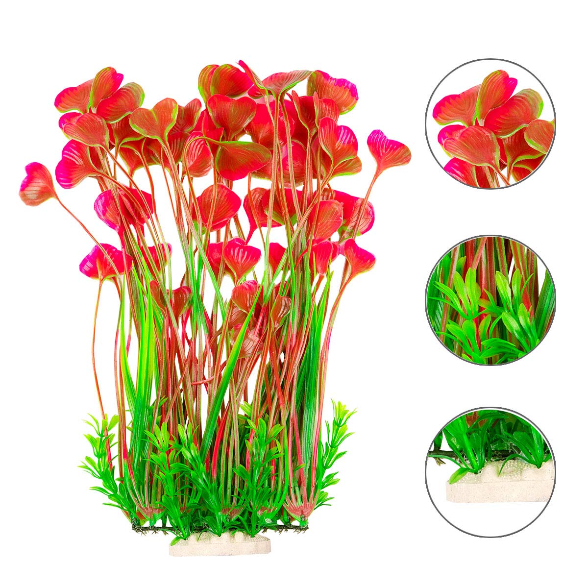 Cousduobe 30 Pack Artificial Aquarium Plants, Full Set Of Fish Tank Decorations, Various Sizes, Perfect Match (5.2 '-15.7') (30 Pack)