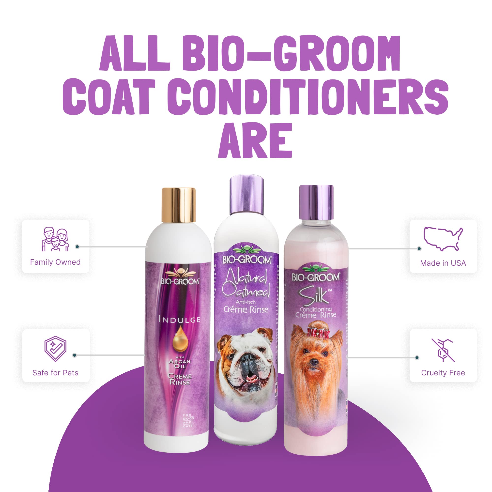 Bio-Groom Oatmeal Dog Conditioner - for Allergies and Itching, Cruelty-Free, Dog Bathing Supplies, Puppy Conditioner for Sensiti