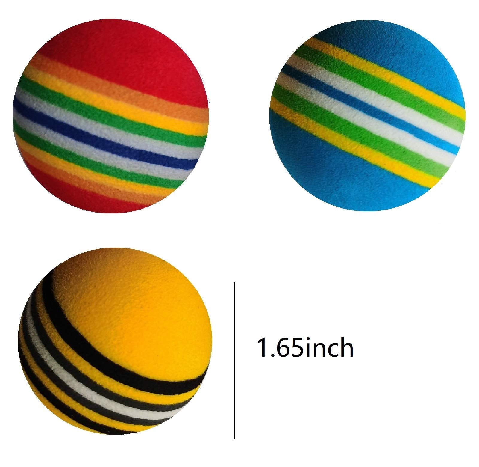 Shuyue 24 Pcs Colorful Soft Foam Rainbow Play Balls For Pet Dog And Cat (42Cm) Ethylene Vinyl Acetate