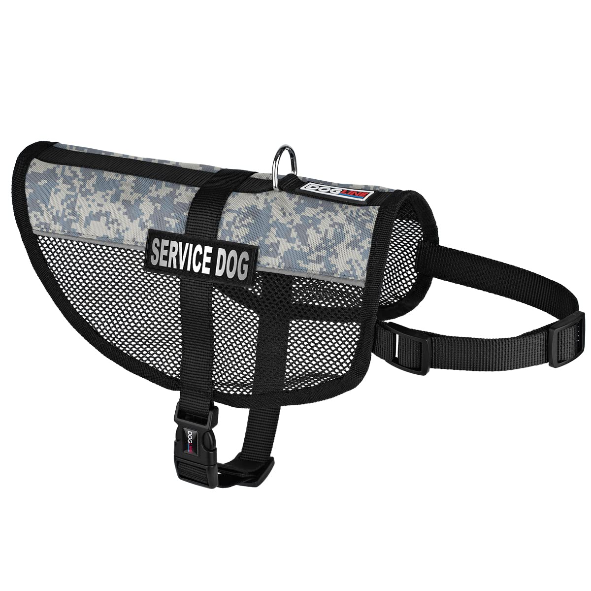 Dogline Maxaire Vest Service Dog Removable Patch Adjustable Harness Reflective With Service Dog Id Card For Puppies Small Medium