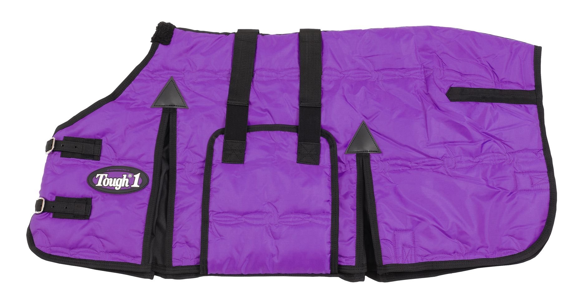 Tough 1 600D Miniature Stable Blanket With Belly Wrap, Purple, 39-Inch
