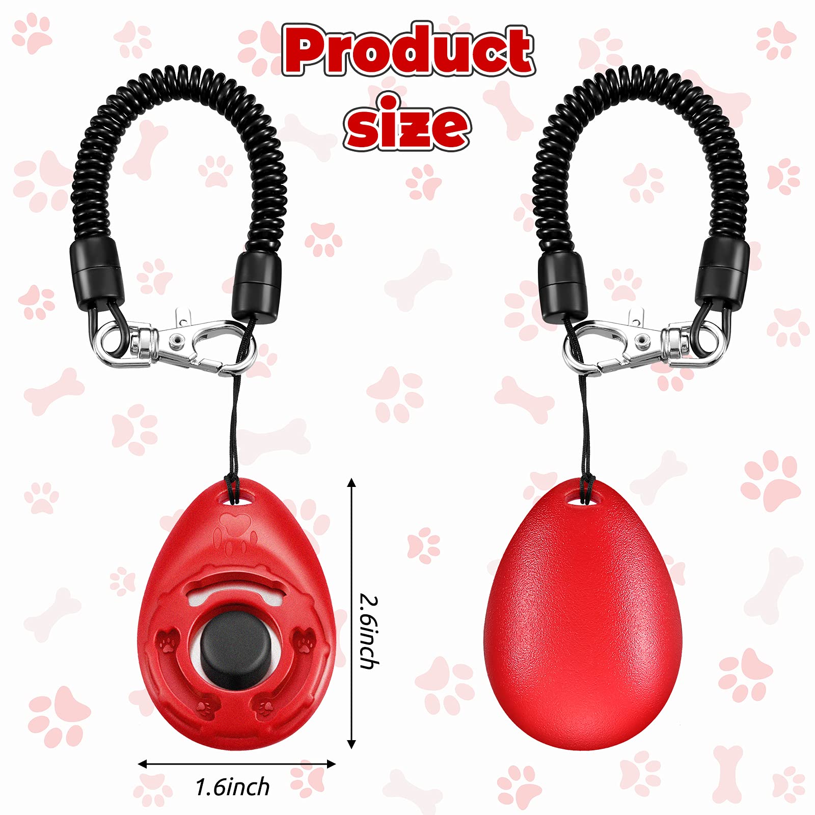 Frienda 18 Pieces Dog Training Clicker, Pet Behavioral Training Clickers With Wrist Strap For Dogs Cats Puppy Birds Horses(Multi