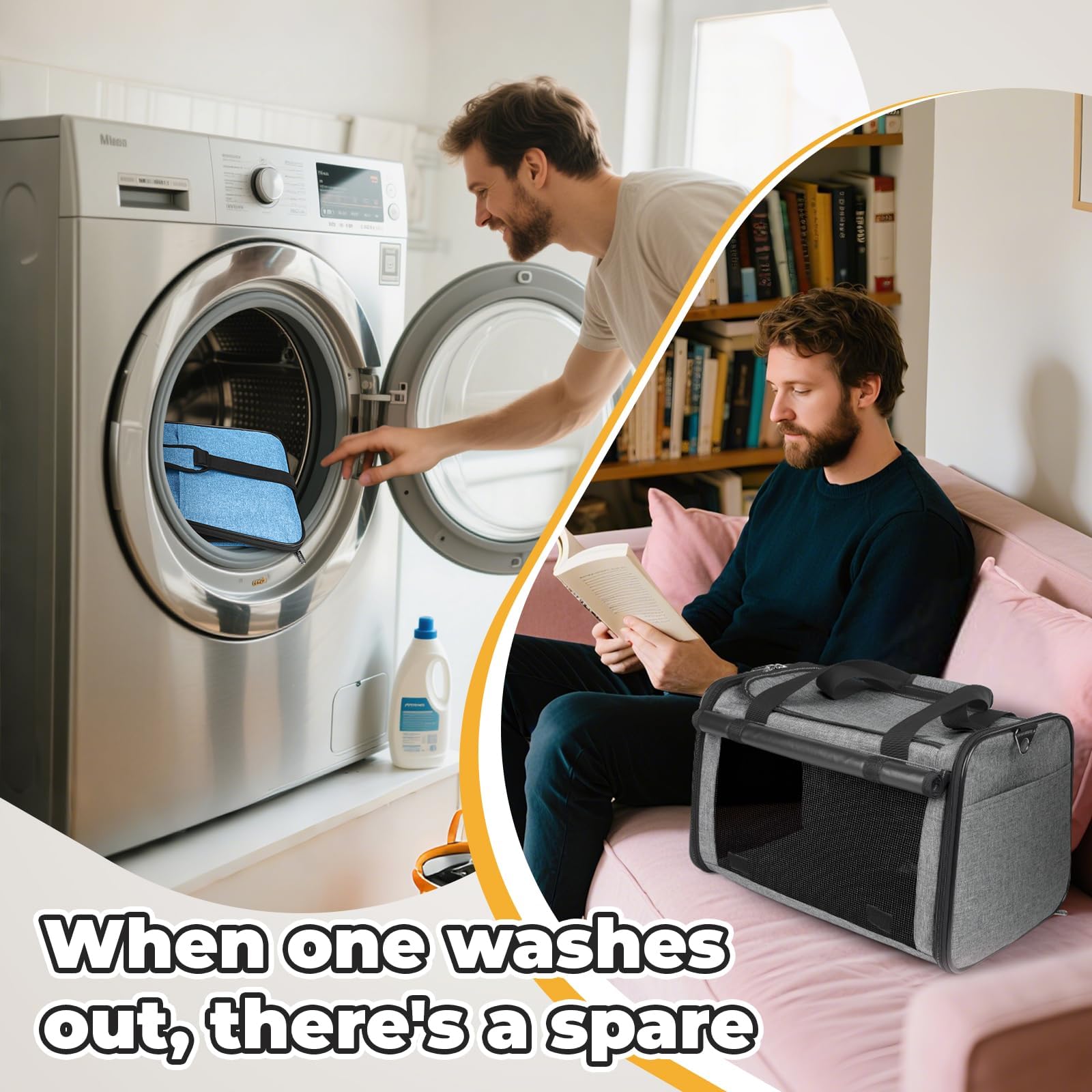 Yudodo 2 Packs 25 Lbs Lightproof Soft Sided Pet Carrier For Large Cat & Small Dog Airline Approved Travel Bag Puppy Carriers Wit