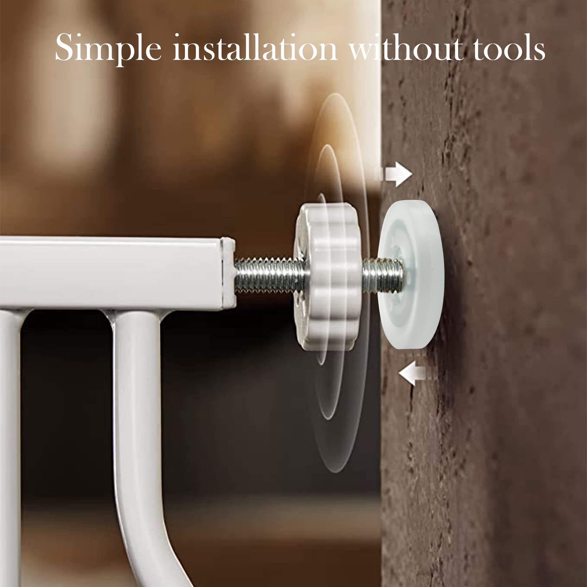 4 Pack Pressure Gates Threaded Spindle Rods M8 (8 Mm), Baby Gates Accessory Screw Bolts Kit Fit For All Pressure Mounted Walk Thru Gates (8Mm 4 Pack)