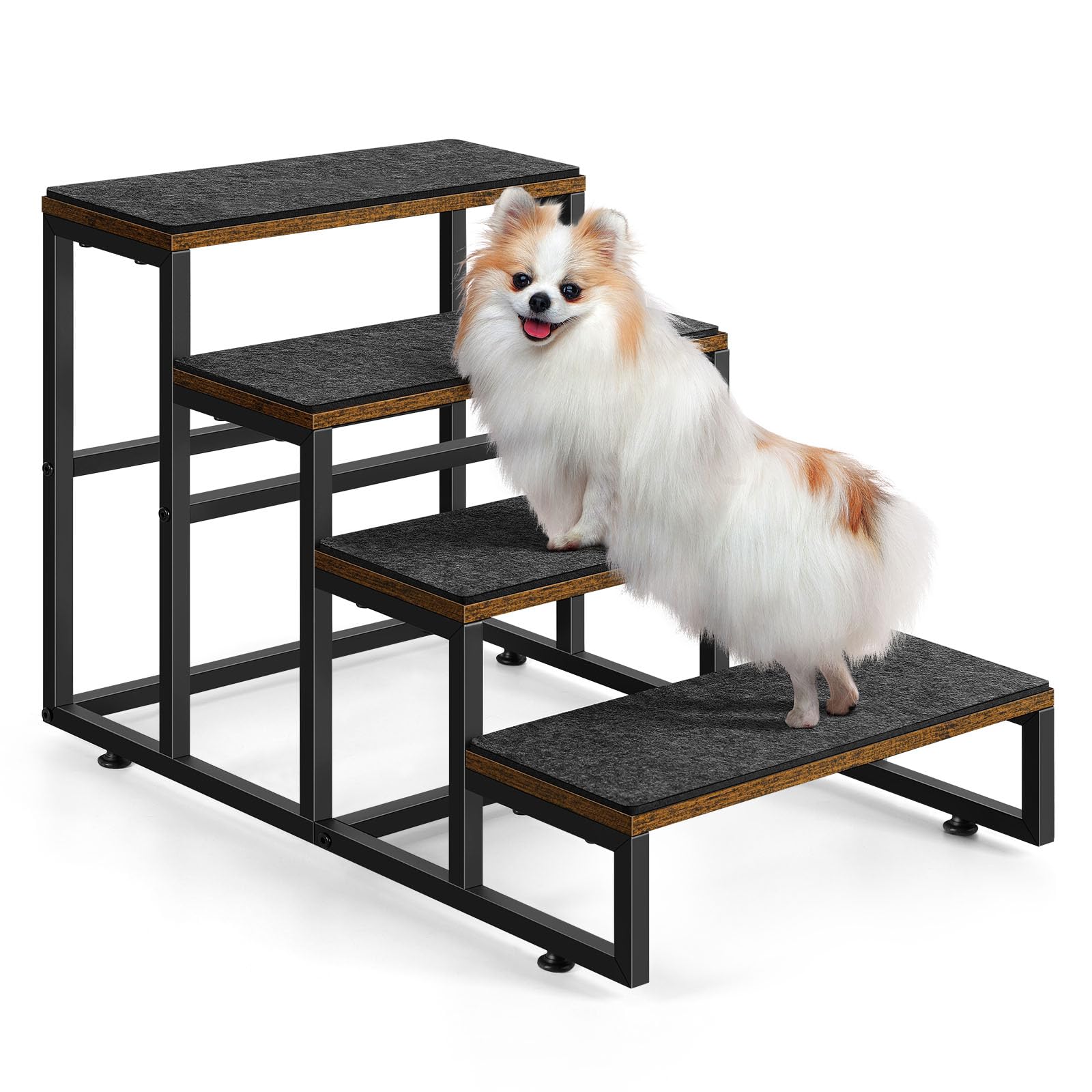 Dog Stairs For High Beds 4 Steps Dog Stairs For Small Medium Dogs Pet Stairs/Steps For Puppy, Cats, And Dogs, Easy To Walk On Do