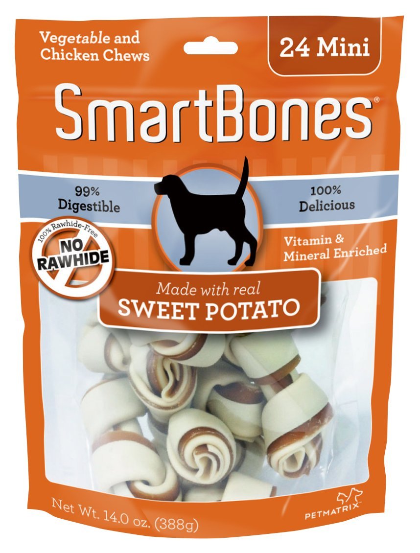 SmartBones Mini Sweet Potato Chews (24 Pack), SBSP-02002, Mini-24 pieces/pack