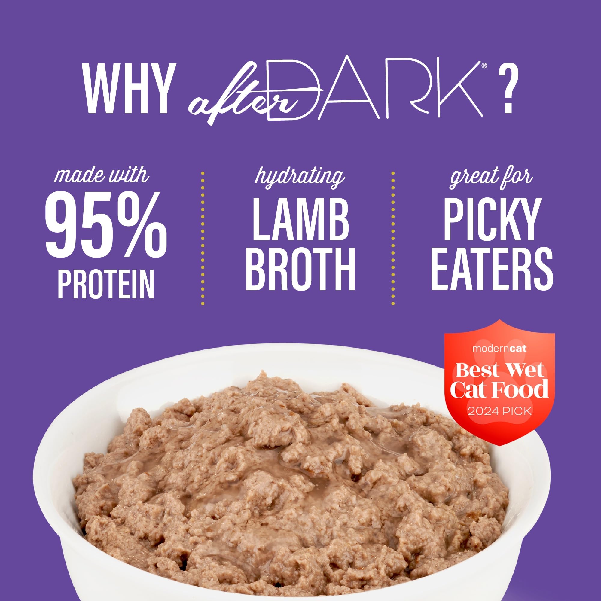 Tiki Cat After Dark Soft Pate, Lamb & Beef Liver, High-Protein and 100% Non-GMO Ingredients, Wet Cat Food for Adult Cats, 3 oz.