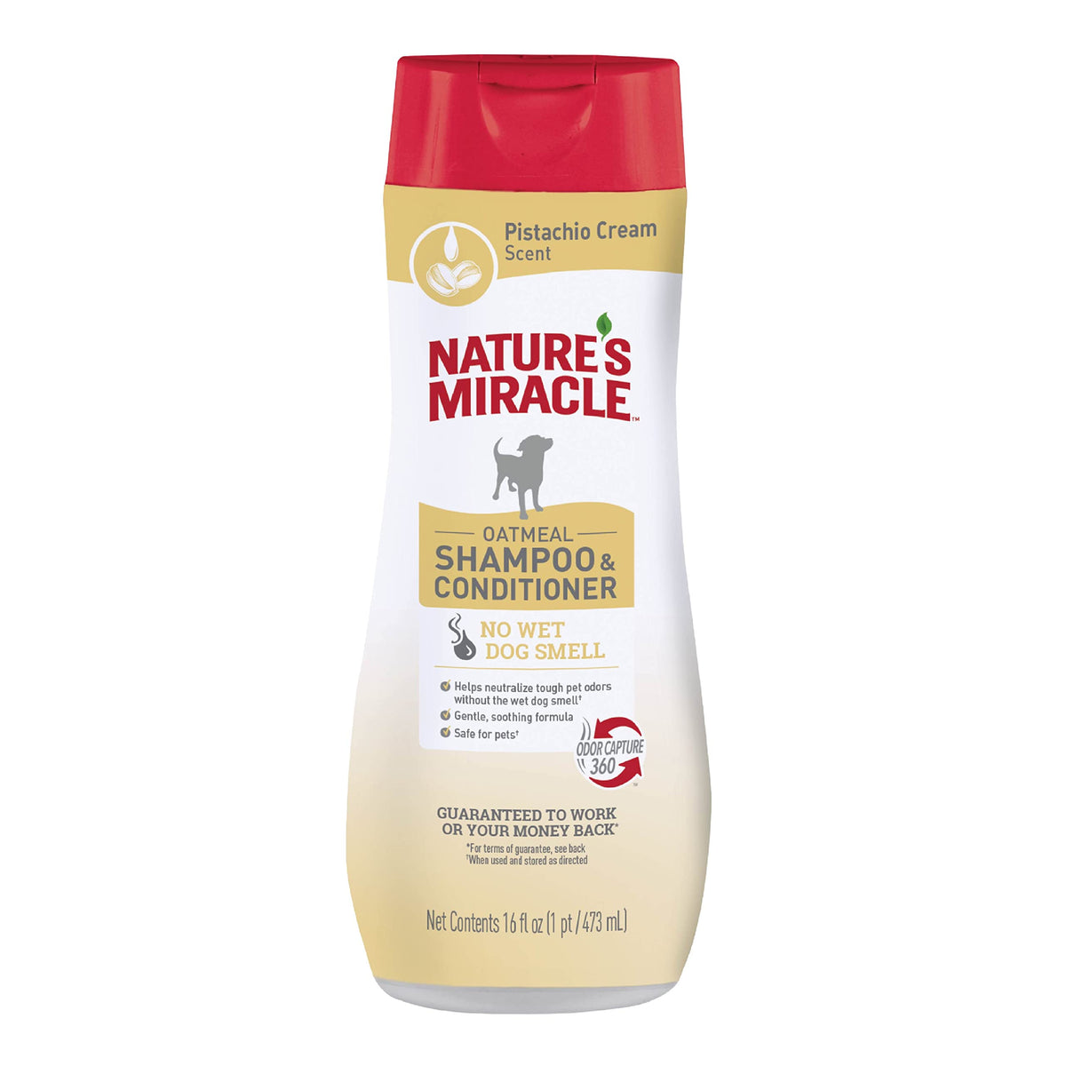 Natures Miracle Oatmeal Shampoo For Dogs, 16 Ounces, Pistachio Cream Scent