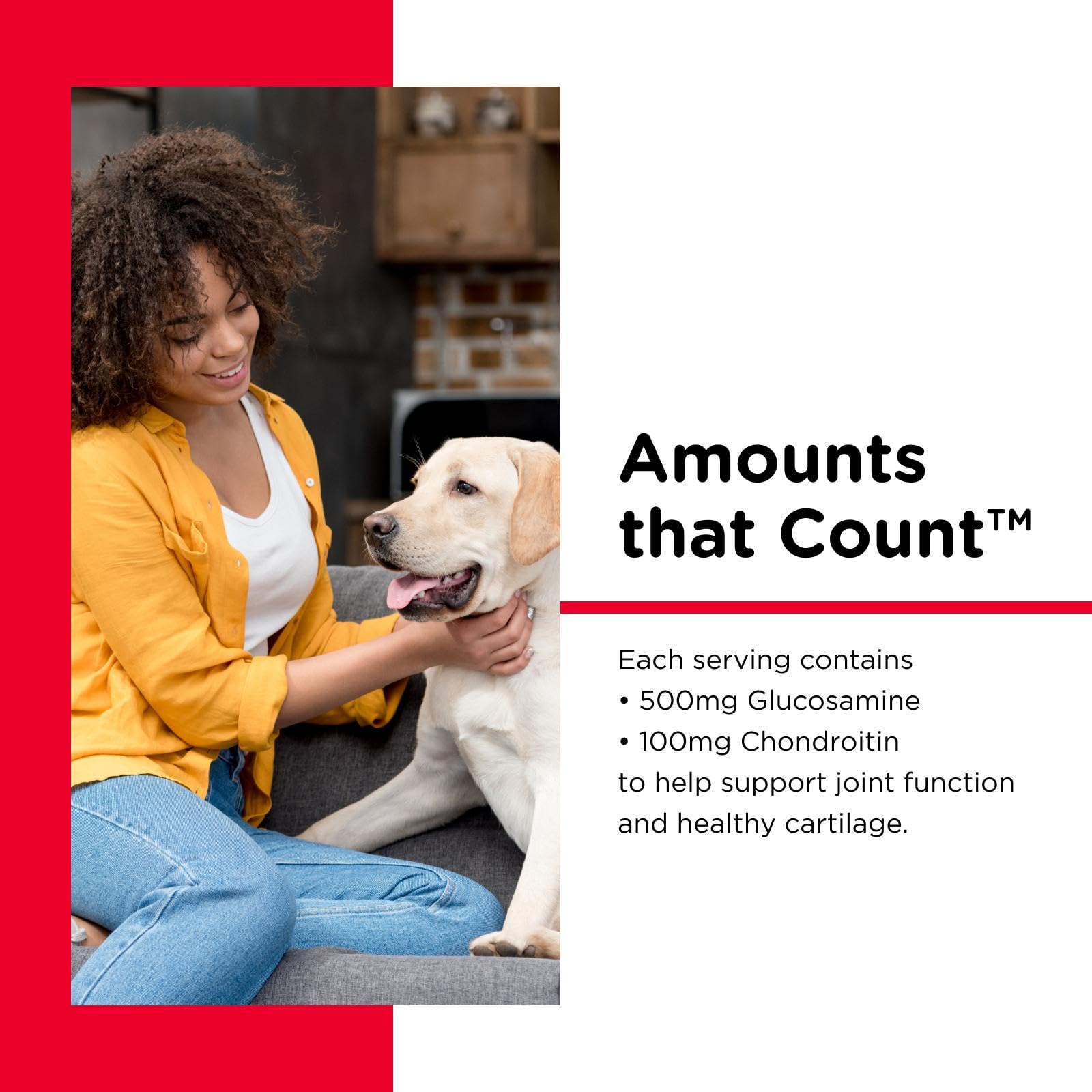 Nutri-Vet Hip & Joint Chewable Dog Supplements - Formulated with Glucosamine & Chondroitin for Dogs - 120 Count