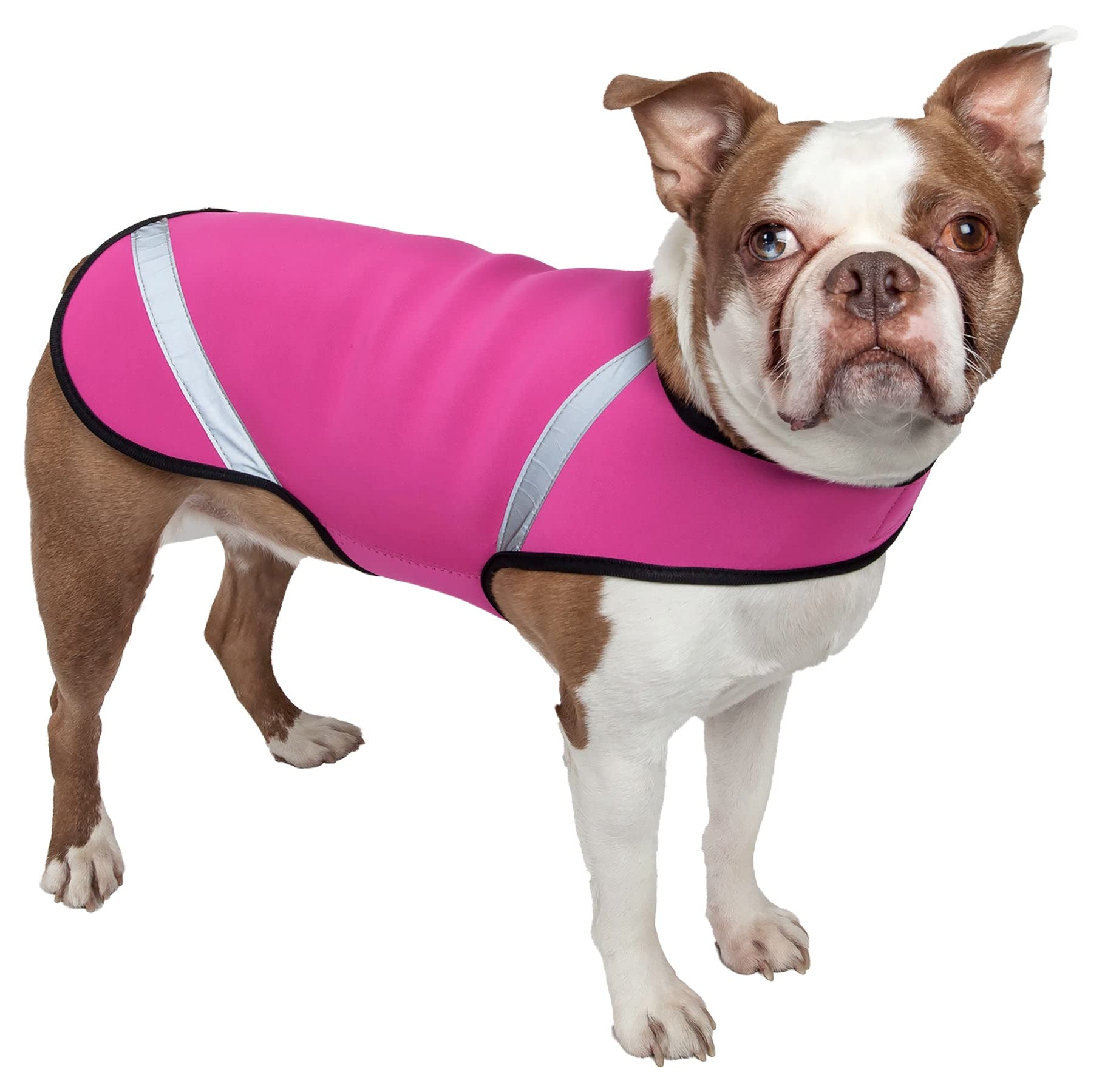 Pet Life Extreme Softshell Neoprene Dog Coat - Dog Jacket with Reflective Taping and Dog Rash Guard Protection for Small Medium 