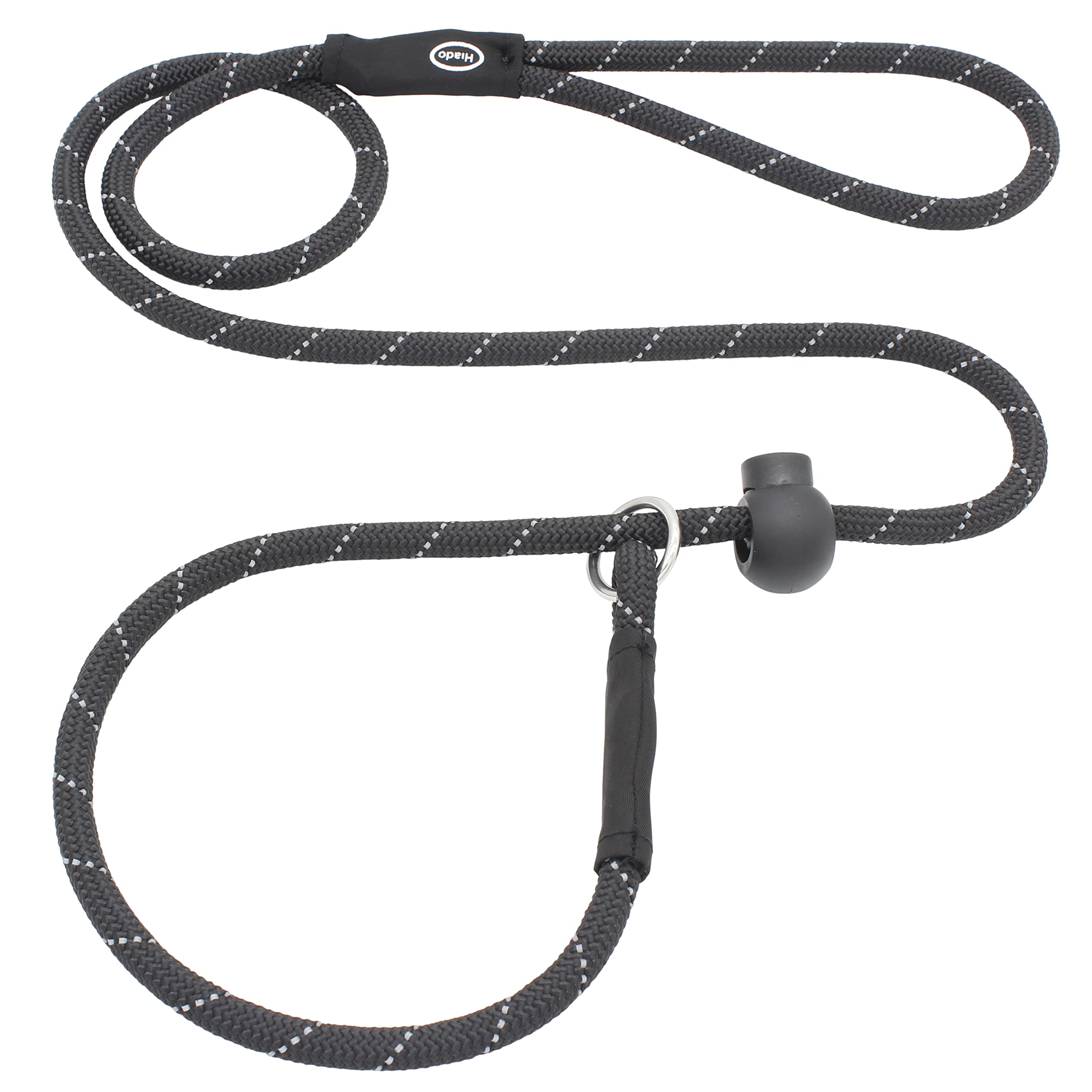 Hiado Slip Lead Dog Leash Reflective With Stopper Loop Rope Training No Pull For Small Medium Large Dogs 5Ft Black