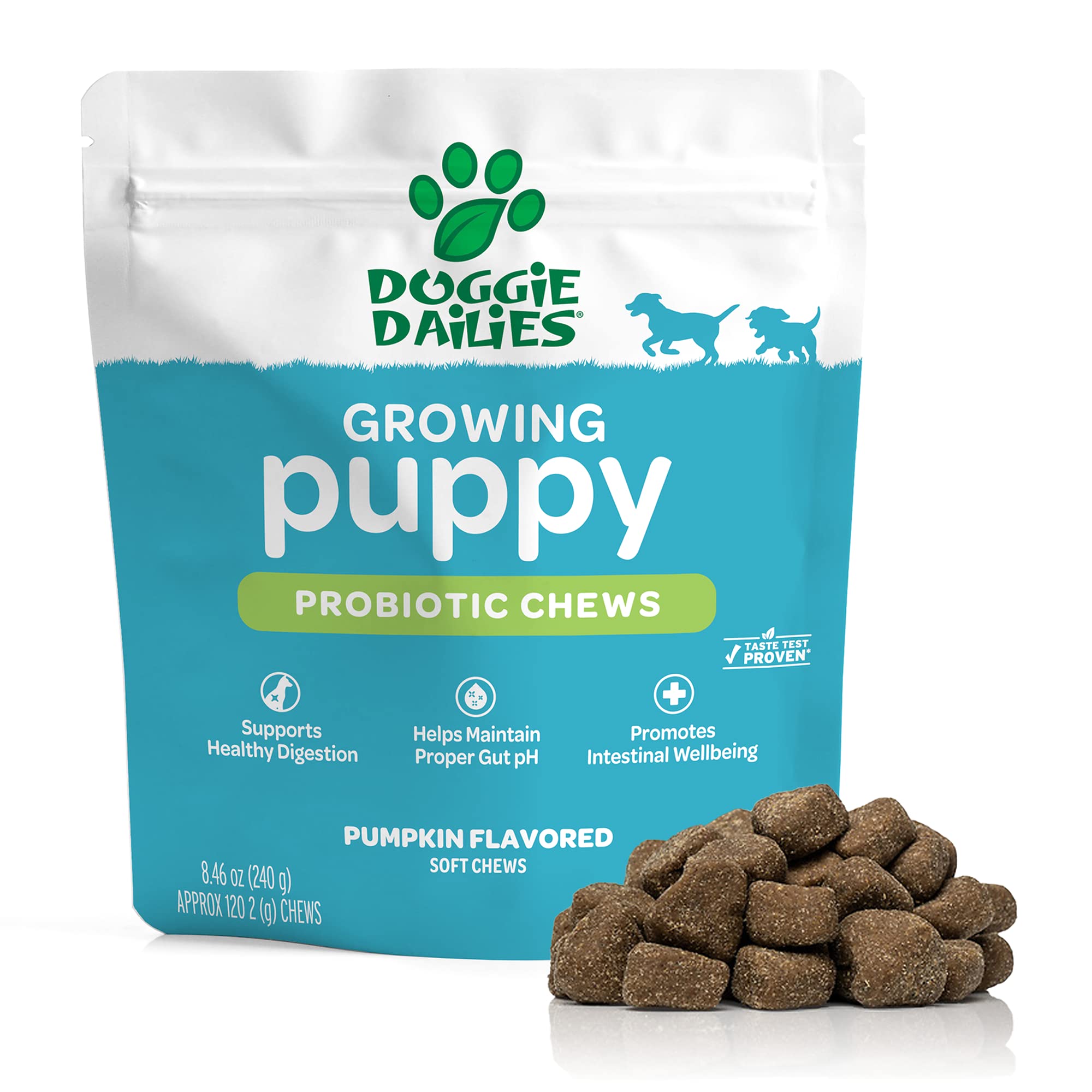 Doggie Dailies Puppy Probiotic | Probiotics for Puppies with Digestive Enzymes, Promotes Digestive Health, Supports Immune Syste