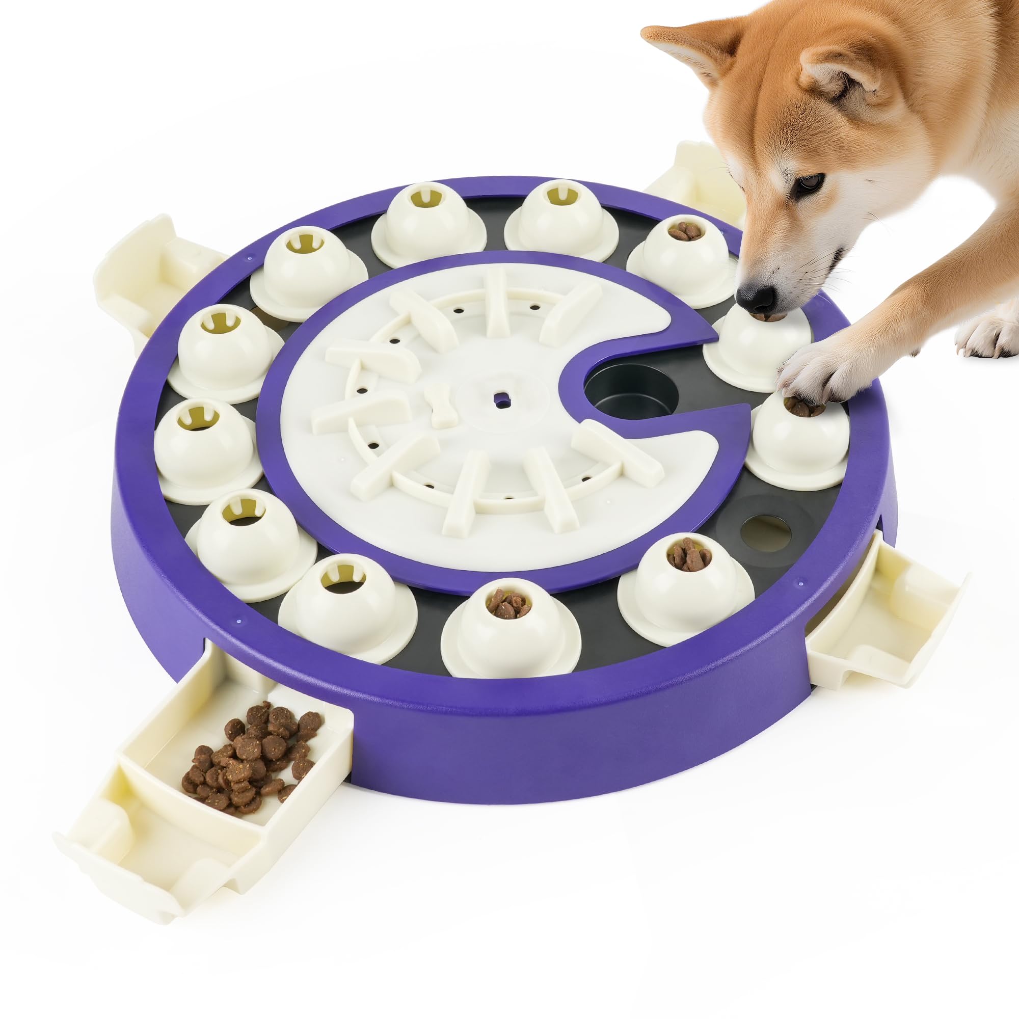 Dog Puzzle Toys 3 Levels, Interactive Cognitive Toy for Smart Dogs, Food Puzzles Game for IQ Training Brain Mental Stimulation, 