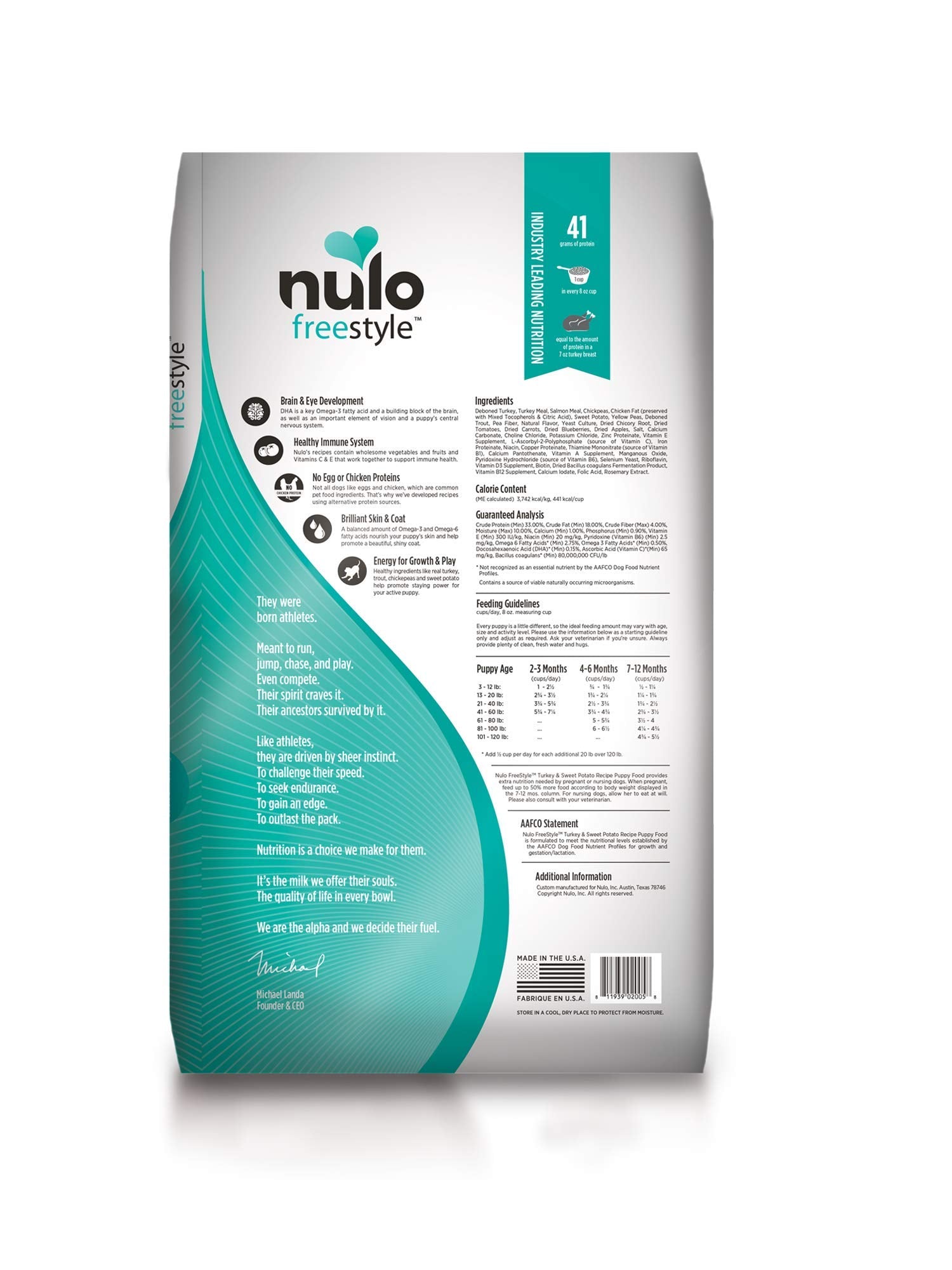 Nulo Freestyle Turkey & Sweet Potato Puppy Food, 6 Pound Bag