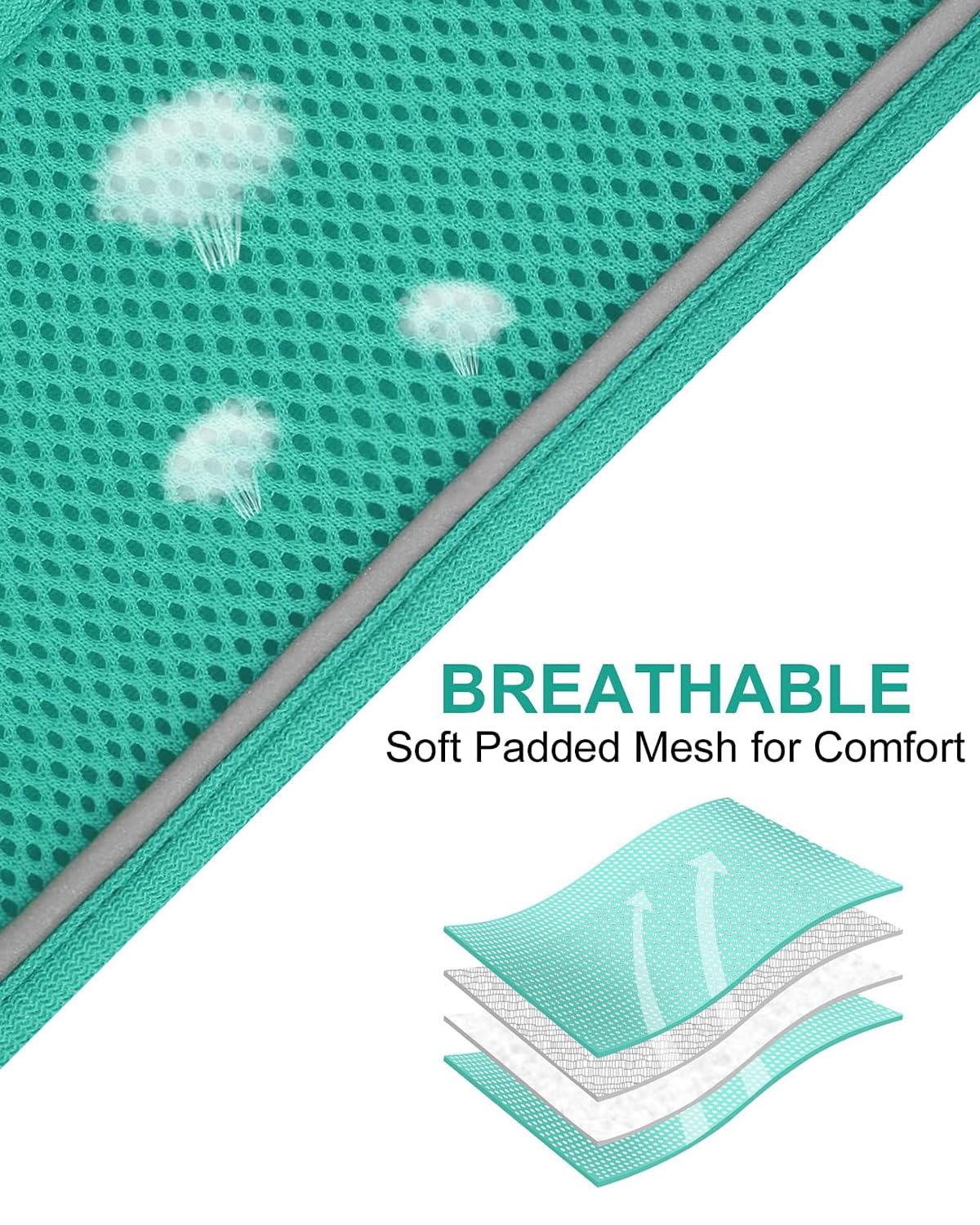 Joytale Small Dog Harness, Breathable Mesh Step-In Vest, Reflective Soft Padded Harnesses For Medium Dogs, Teal, Xl