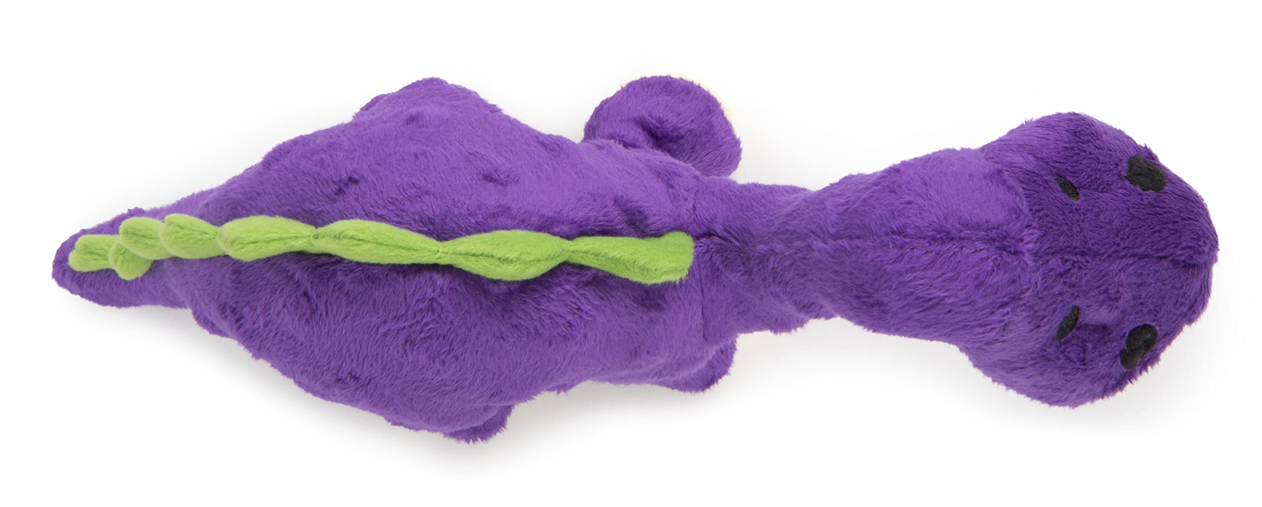 Godog Dinos Bruto Squeaky Plush Dog Toy, Chew Guard Technology - Purple, Small