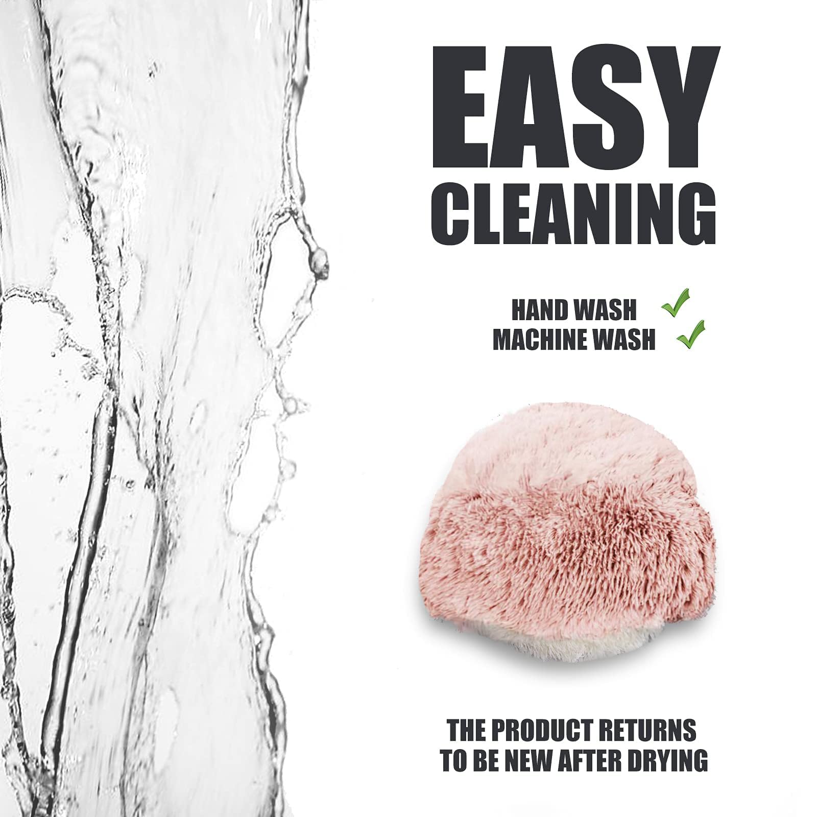 Shinhye Cozy Cat Bed - Round Plush Fluffy Hooded Cave, Indoor/Outdoor, Waterproof & Washable, Calming Anti-Anxiety Design - 23X2