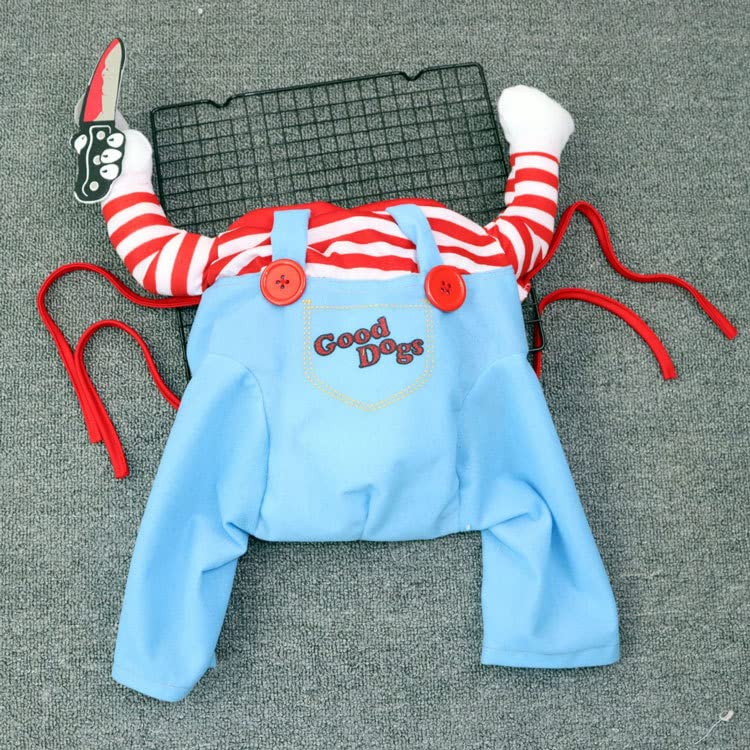 Pet Deadly Doll Dog Costume, Halloween Christmas Dog Costume Adjustable Dog & Cat Cosplay Costume For Small And Medium Pets(L)