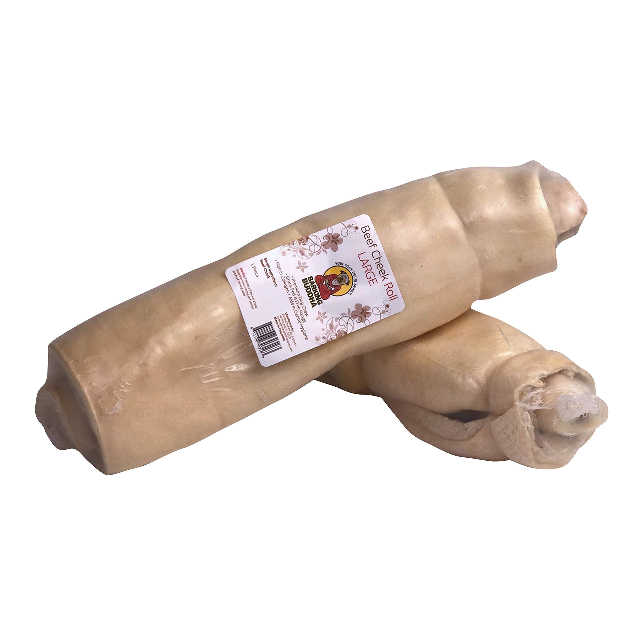 Barking Buddha Original Beef Cheek Rolls | Super Thick | All Natural Rawhide Alternative No Hide Premium Dog Chew Sticks | Natur