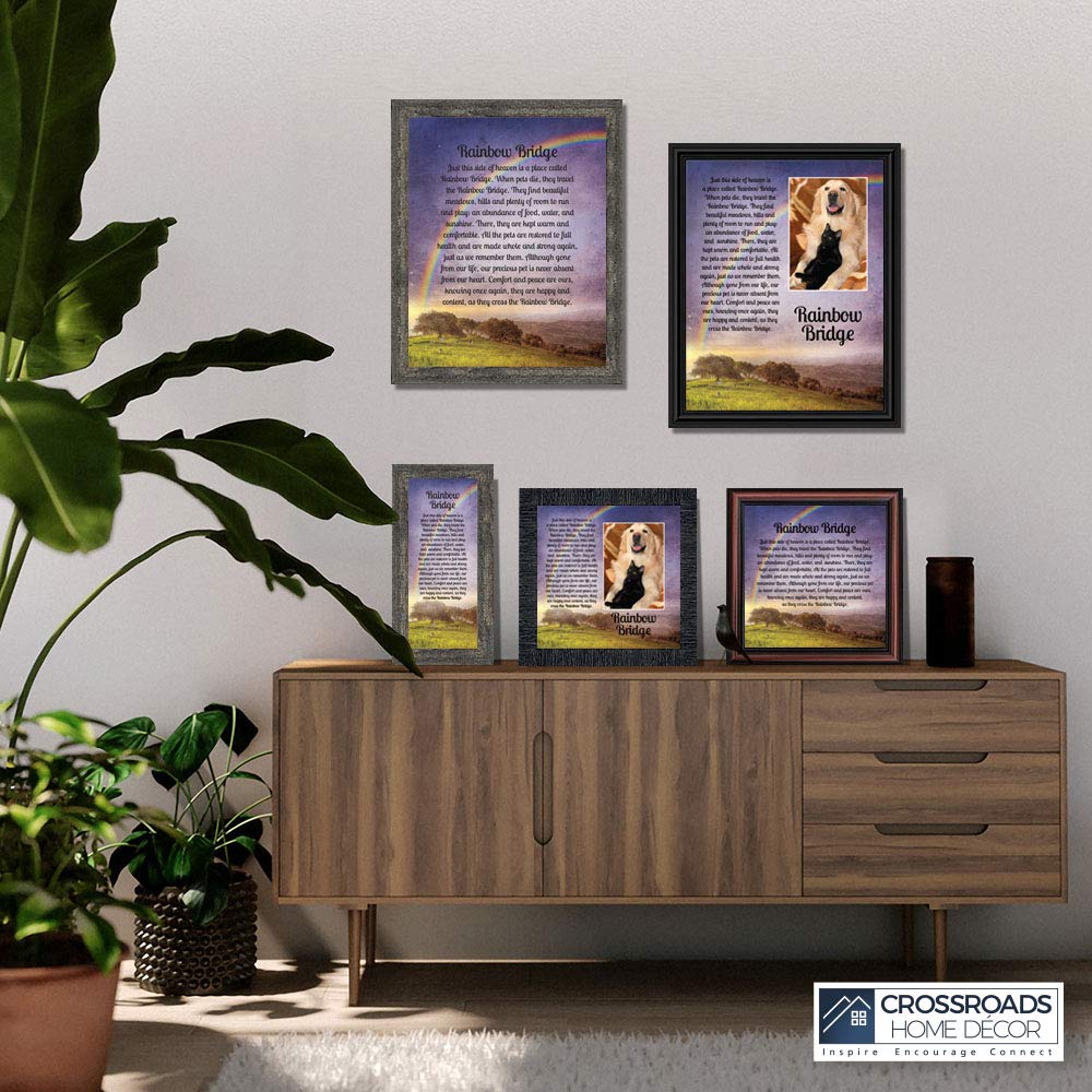 Crossroads Home Décor Rainbow Bridge Picture Frame, Dog Loss, Loss Of A Pet, Loss Of A Cat, Pet Memorial Picture Frame, 2185W
