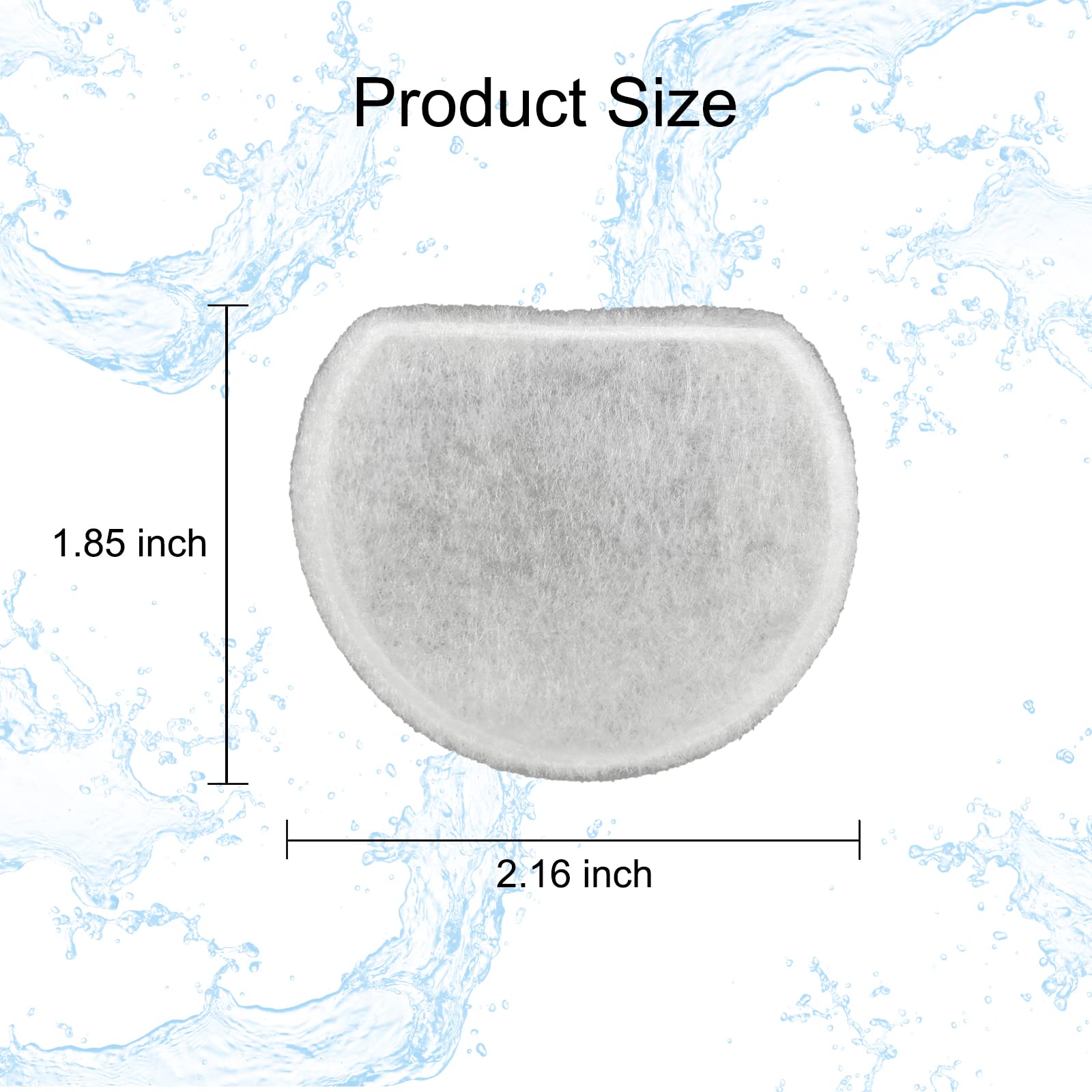 8 Pack Pet Fountain Filter Replacement,4 Carbon Filters And 4 Foam Pre-Filter Replacement Compatible With Multiple Pet Water Dis