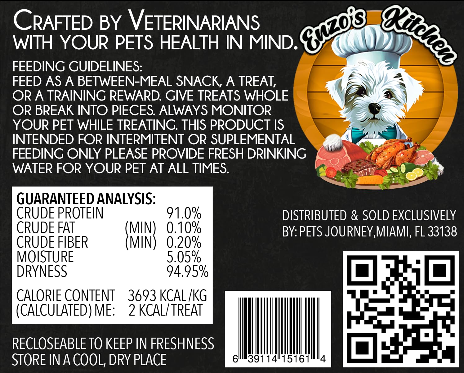 Pets Journey Freeze-Dried Chicken Breast Treats for Dogs & Cats, 4oz, Single Ingredient