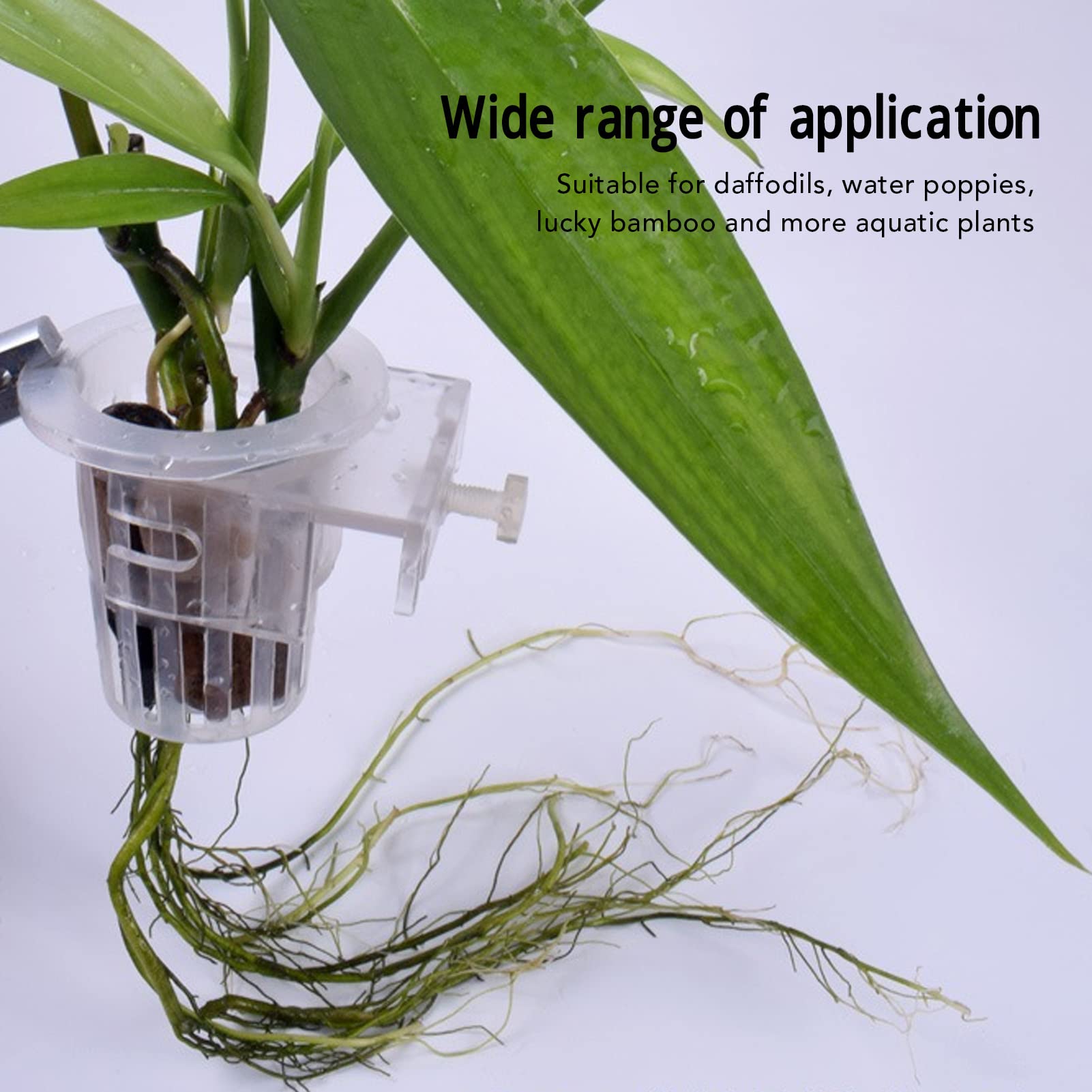 Hanging Aquarium Plant Holder, Aquatic Plants Holder With Fixed Frame Aquarium Planter Cup Aquarium Decorations Plants Pot For D