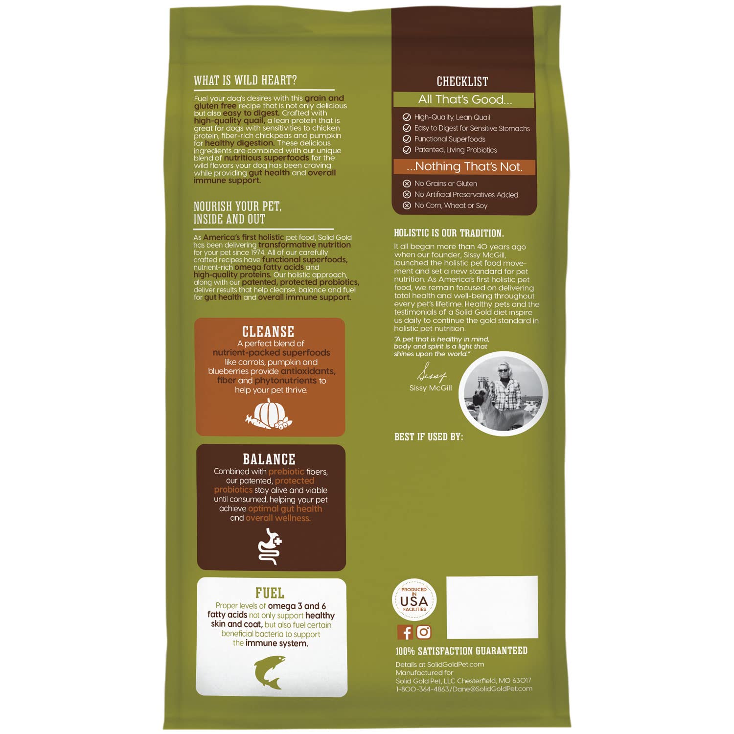 Solid Gold Sensitive Stomach Dog Food for Adult & Senior Dogs - Grain Free Healthy Dog Food w/Real Quail, Pumpkin, Fiber & Probi