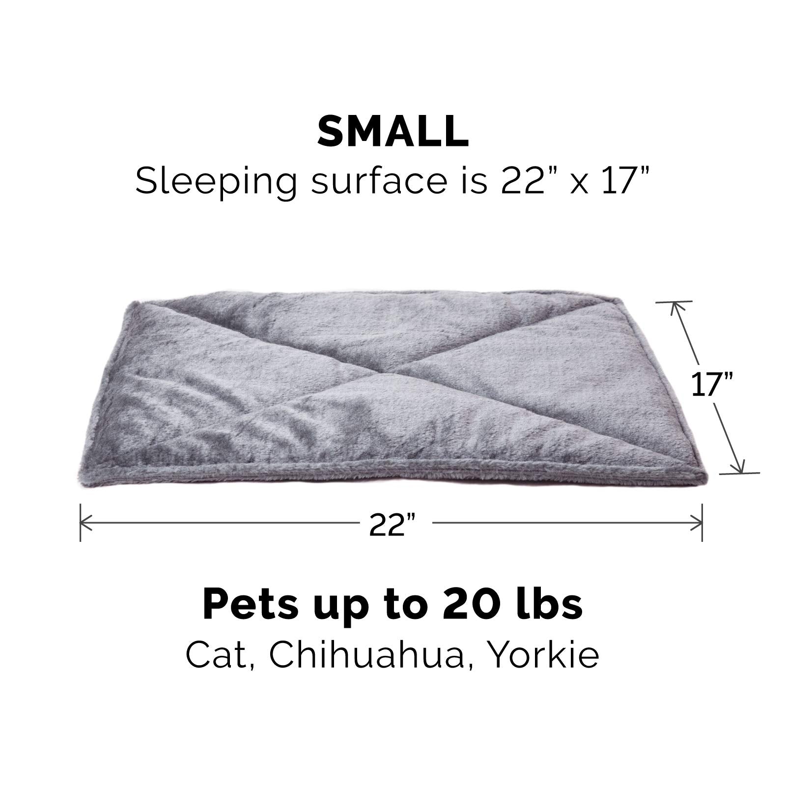 Furhaven ThermaNAP Self-Warming Cat Bed for Indoor Cats & Small Dogs, Washable & Reflects Body Heat - Quilted Faux Fur Reflectiv
