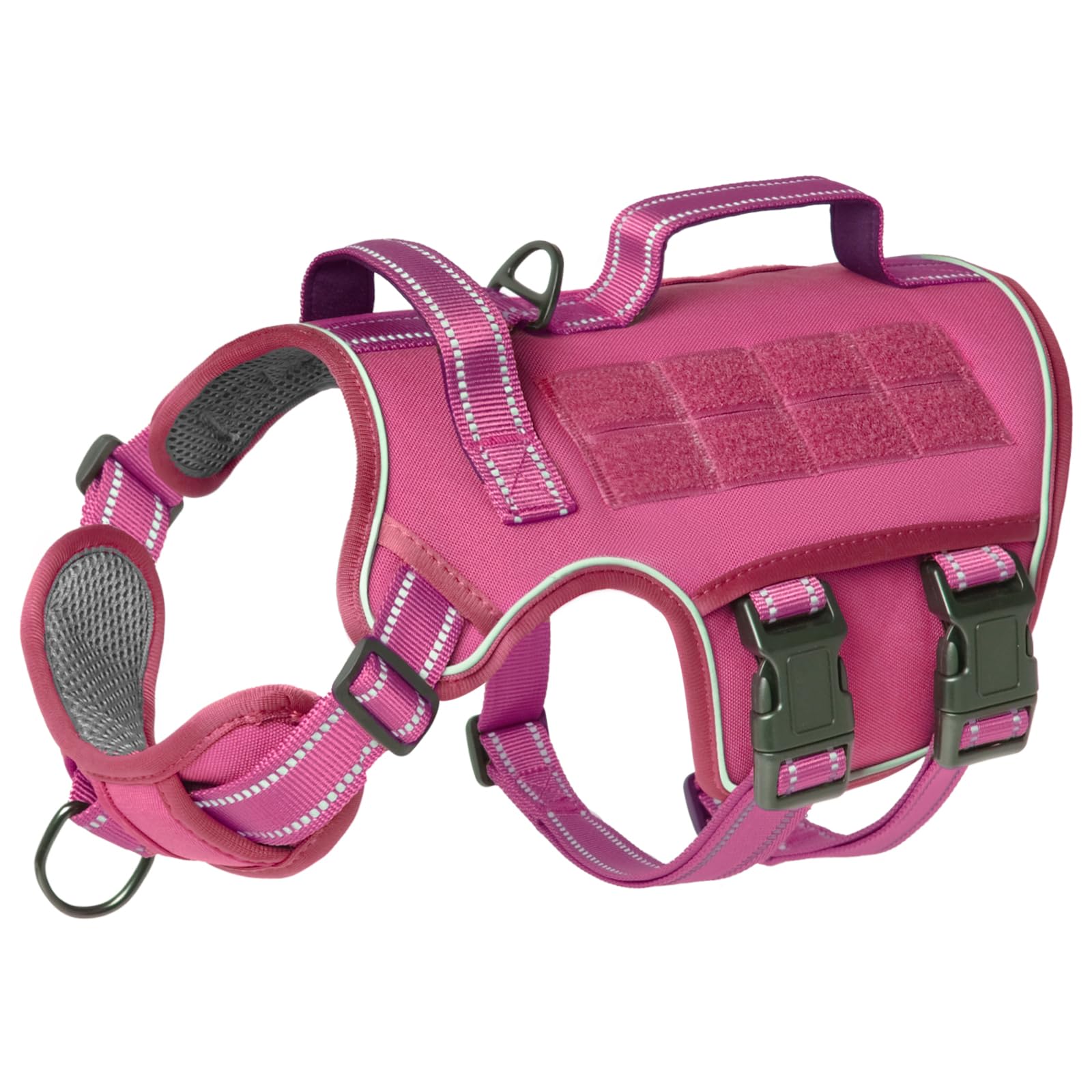 Tactical Dog Harness Medium Sized, Heavy Duty No Pull Dog Harness with Handle, Easy On and Off Service Dog Vest with Molle Syste