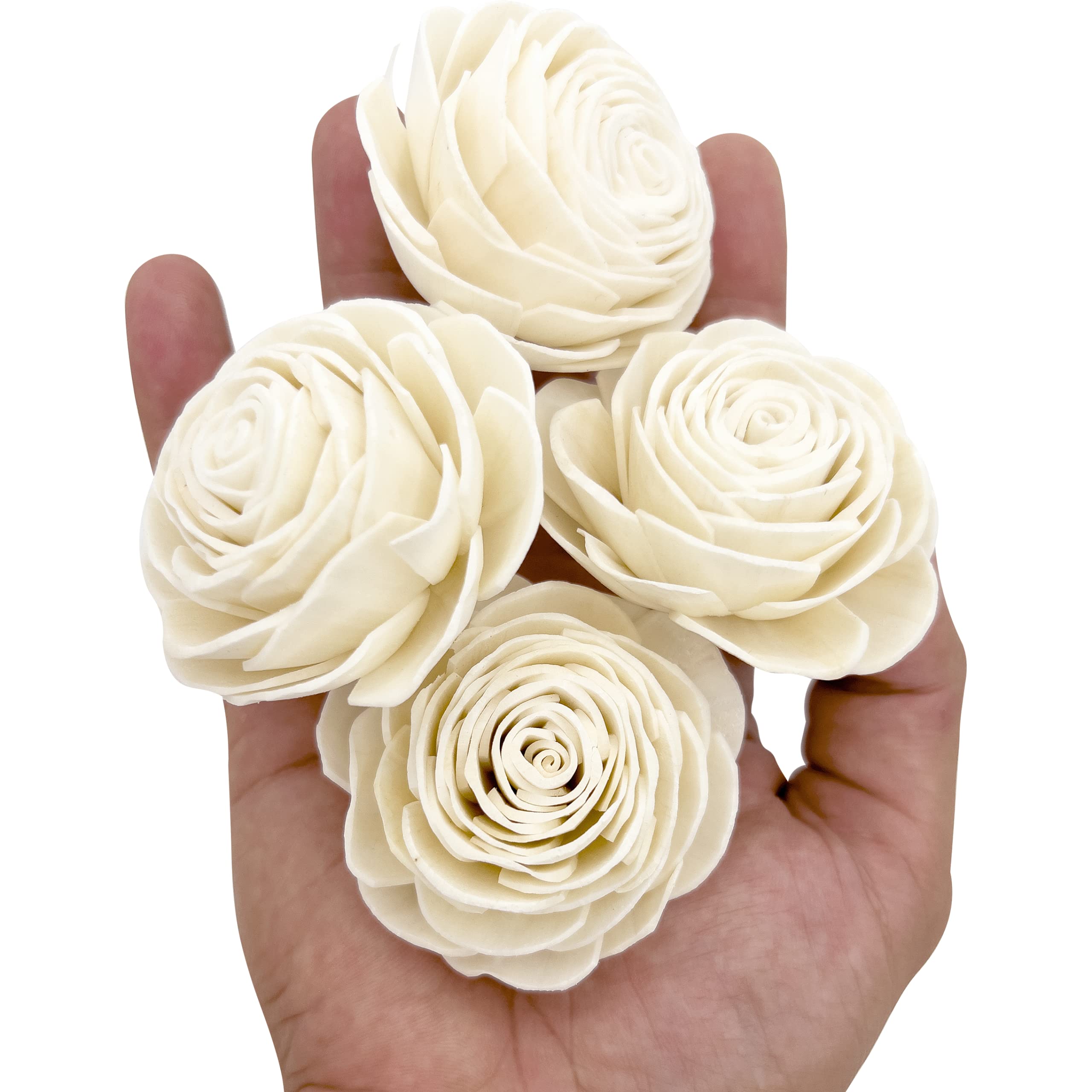 Mandarin Bird Toys By M&M 5175 Sola Shred Roses - Handmade Sola Wood Shreddable Foot Toys, Lightweight, Lots Of Thin Wood Layers