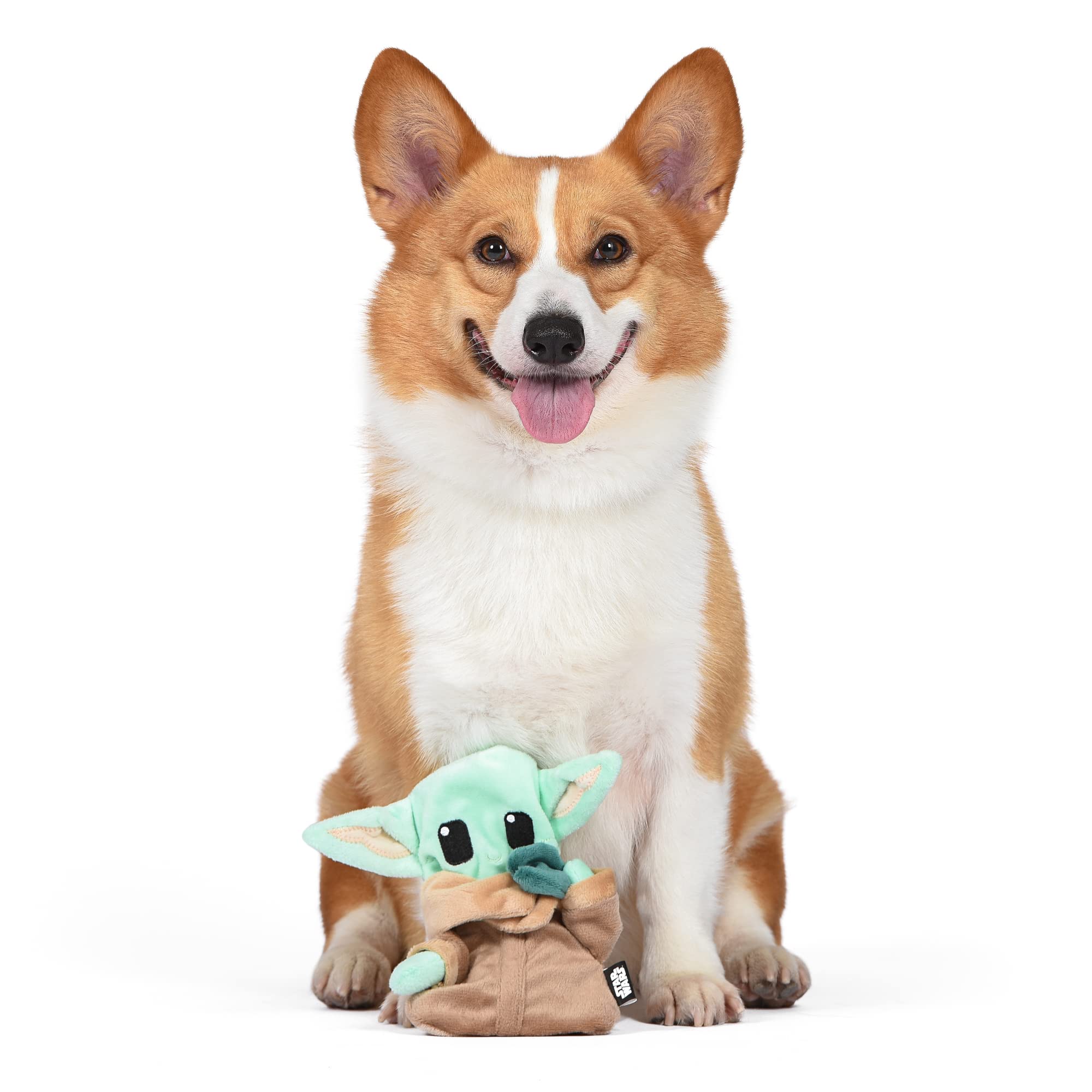 Star Wars For Pets The Mandalorian The Child With Cookie Flattie Figure Squeak Toy | Flattie Dog Toy With Crinkle And Squeak | S