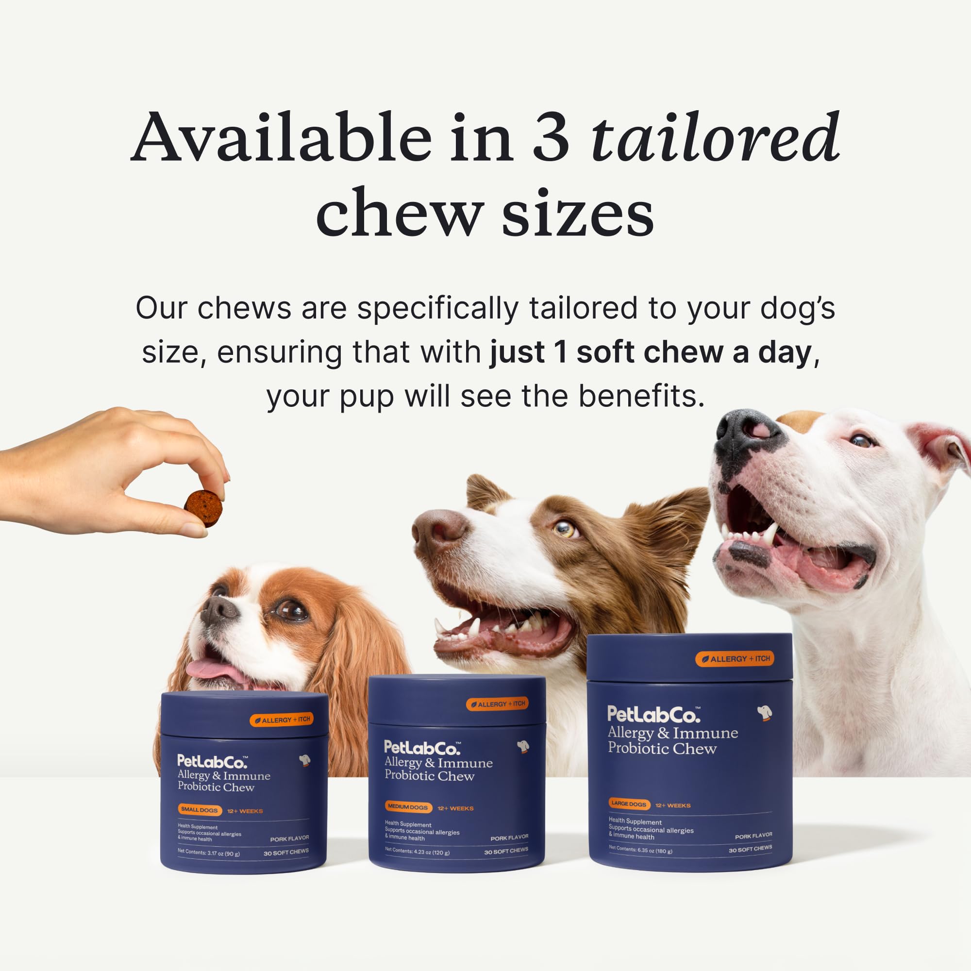 PetLab Co. Allergy & Immune Daily Probiotics for Dogs. Supports Yeast Production, Seasonal Allergies, Intermittent Itchiness, Gu
