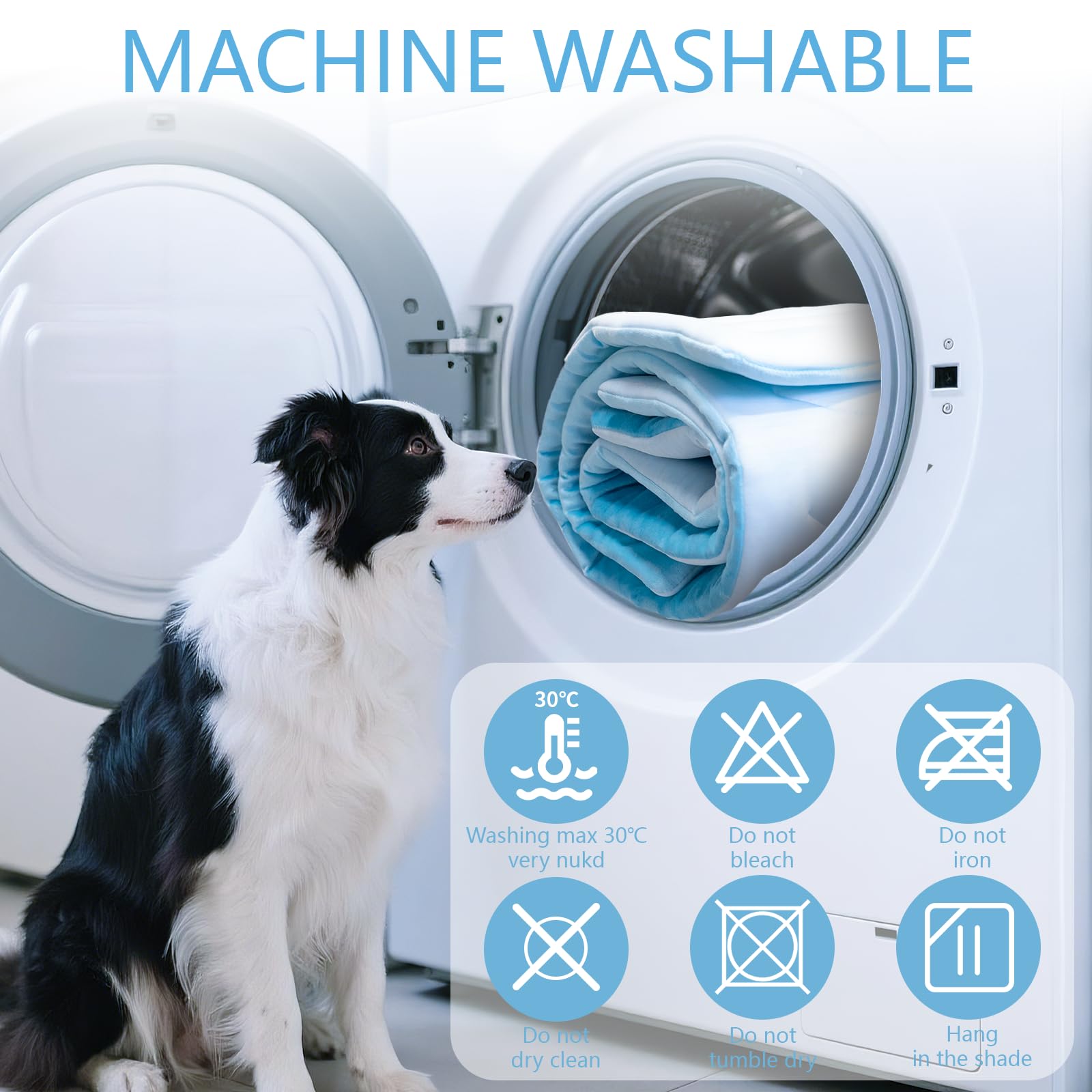 Becemuru Dog Cooling Mat - 48'' X 28'' Reversible Cooling Pad For Crate, Kennel, Bed, Sofa - Machine Washable, Durable, Non-Gel