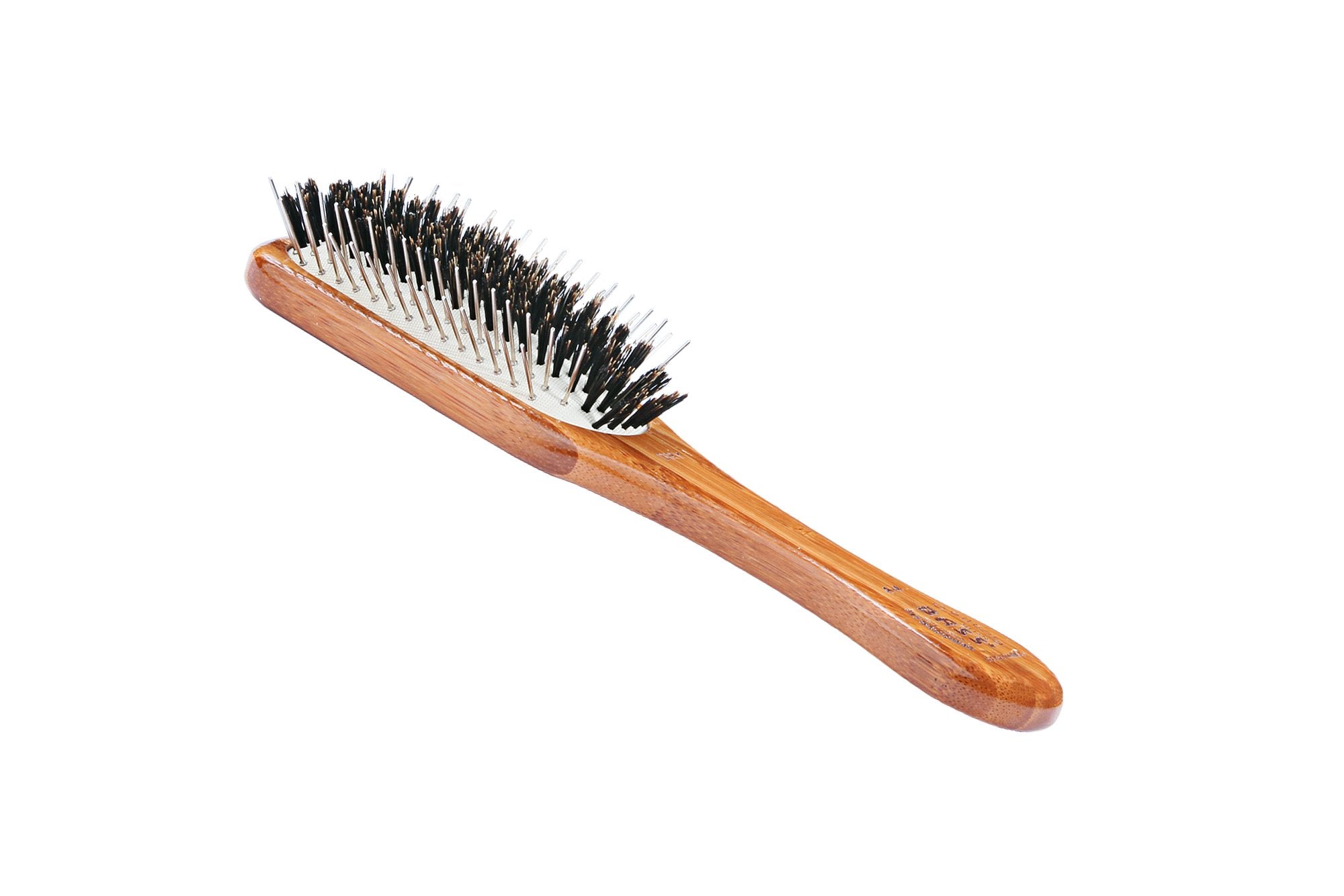 Bass Brushes Rectangle Boar Pet Brush With Bamboo Wood Handle