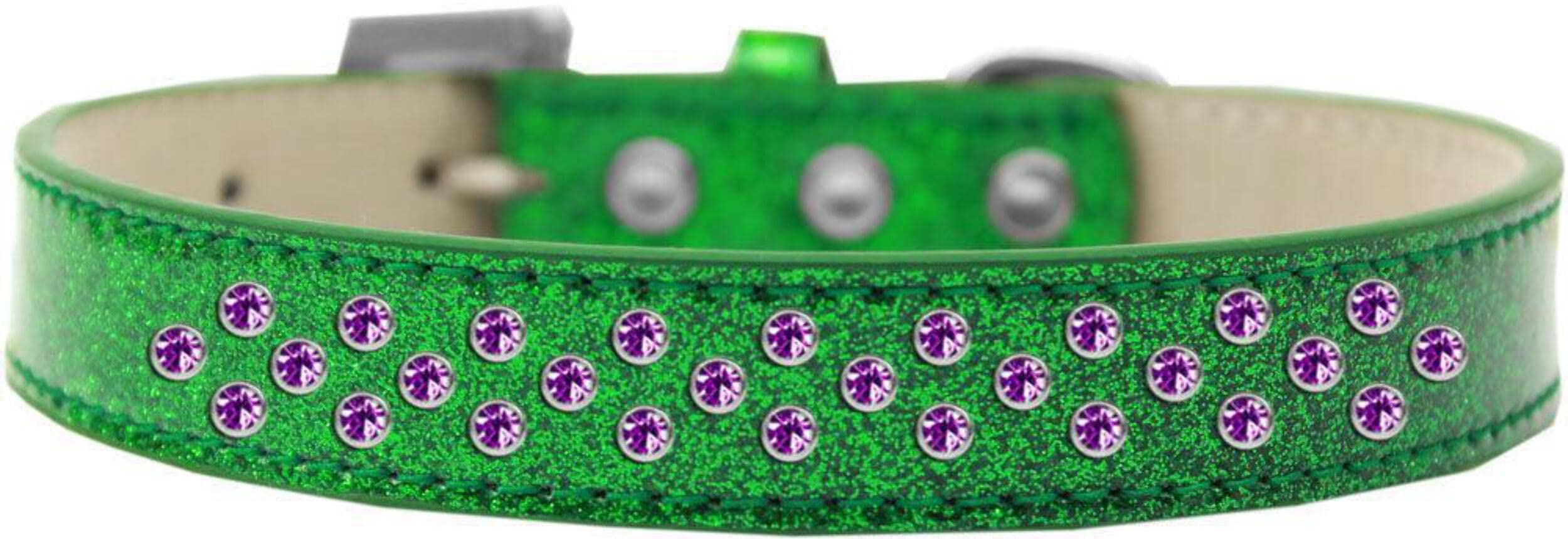 Dog, Puppy & Pet Ice Cream Collar, Purple Crystal Rimsets Sprinkles Pink 12