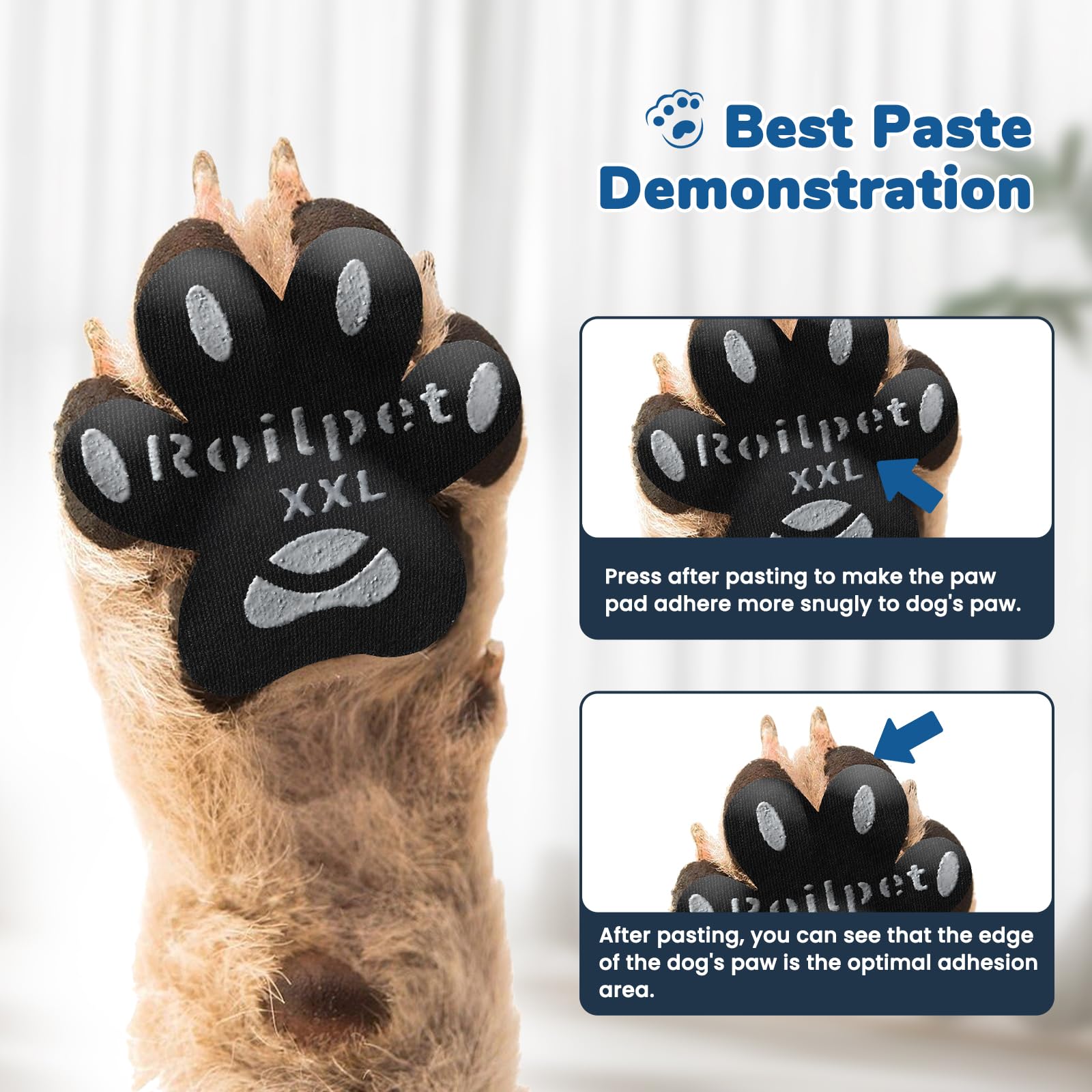 Dog Paw Protector Anti-Slip Pads, Toe Grips For Dogs From Slipping On Hardwood Floors, Stronger Self-Adhesive Paw Pad Provide Tr