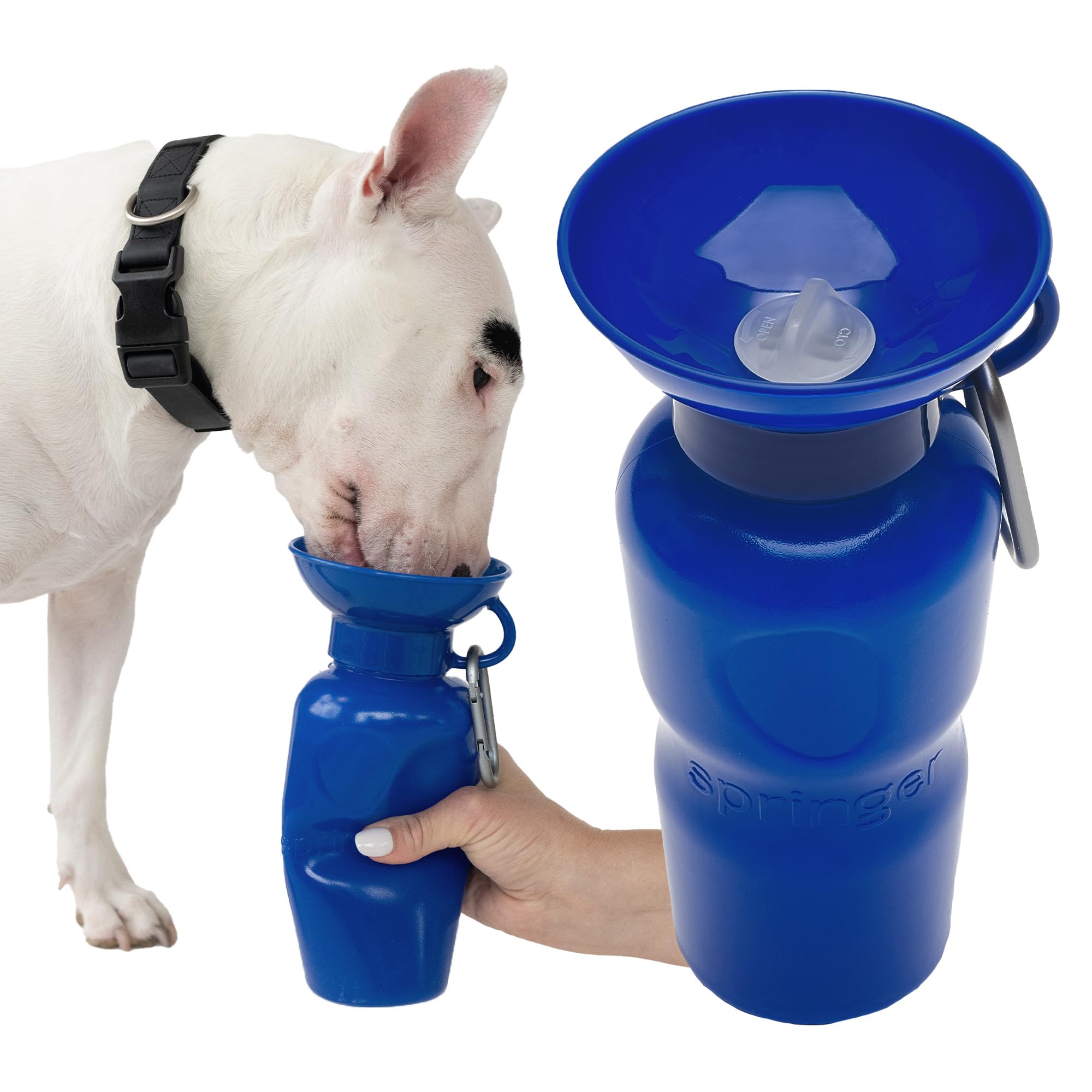 Springer Dog Water Bottle  Portable Travel Water Bottle Dispenser for Dogs - As Seen on Shark Tank  Patented, Leak-Proof Bottles
