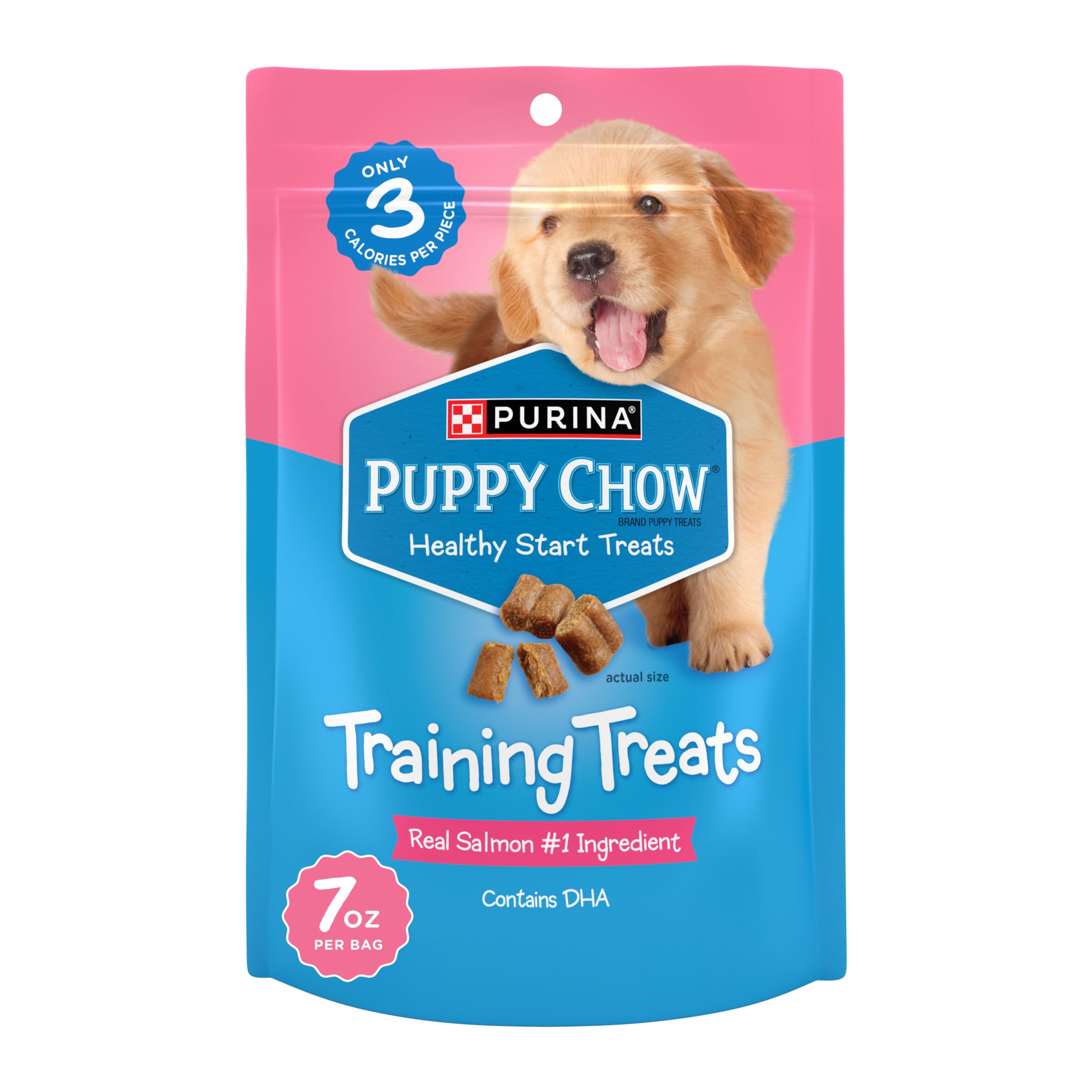 Purina Puppy Chow Training Treats, Healthy Start Salmon Treats - (5) 7 oz. Pouches